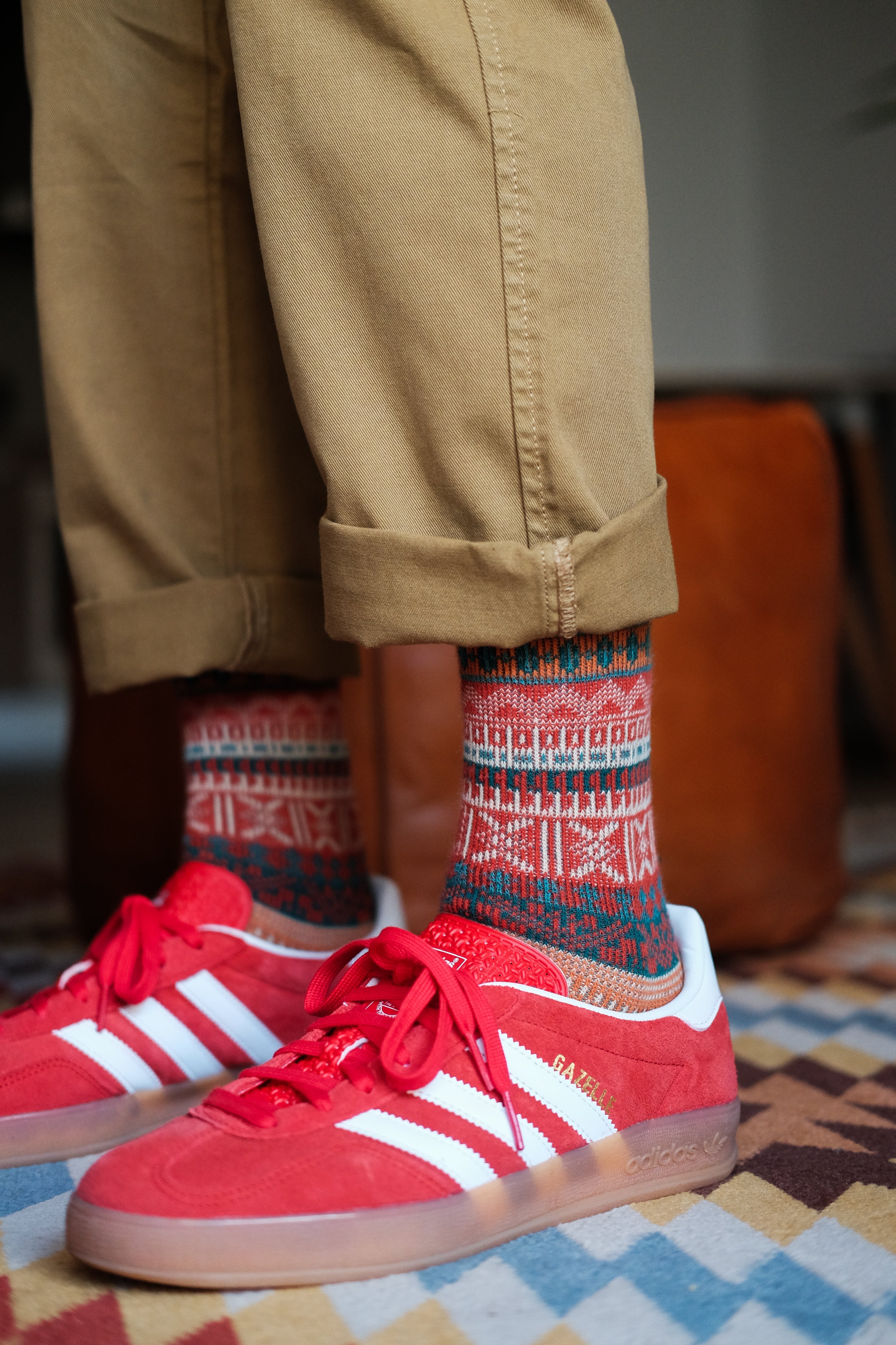 socks styled with adidas gazelle and samba sneakers