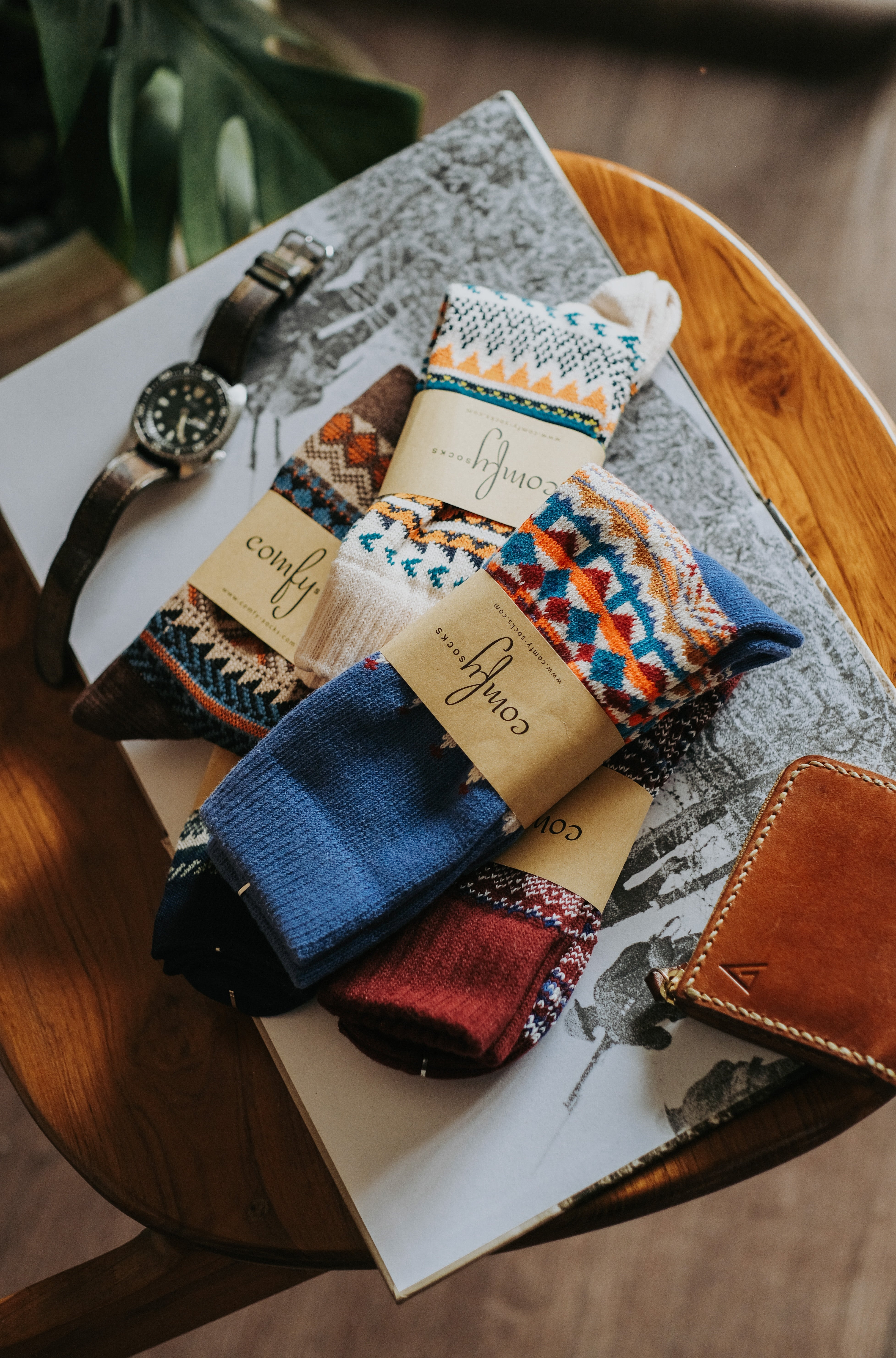 Tribal Pattern Socks - best colorful boot socks Comfysocks