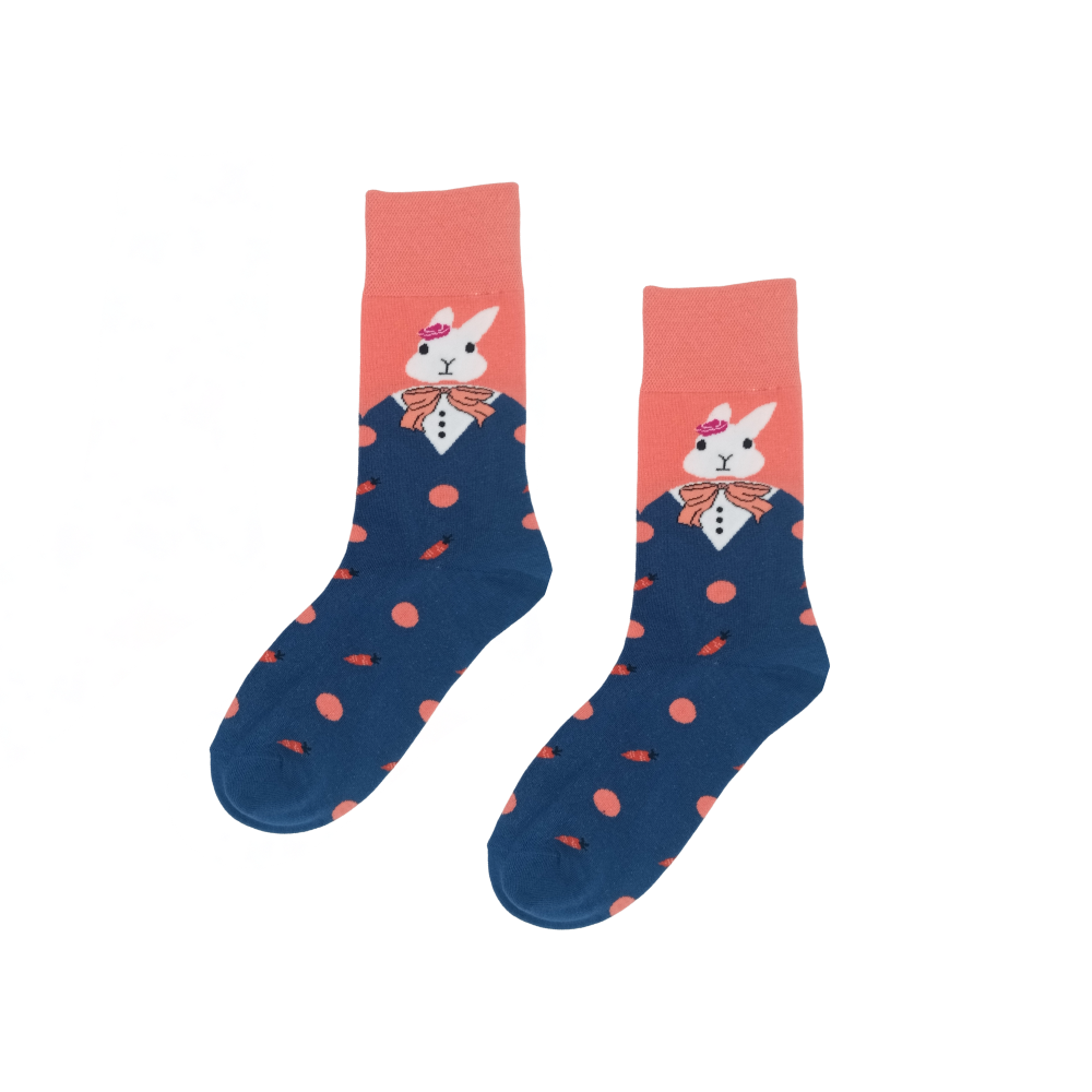 Calzini Big Bunny – Coniglietto Funky in Tuta a Pois