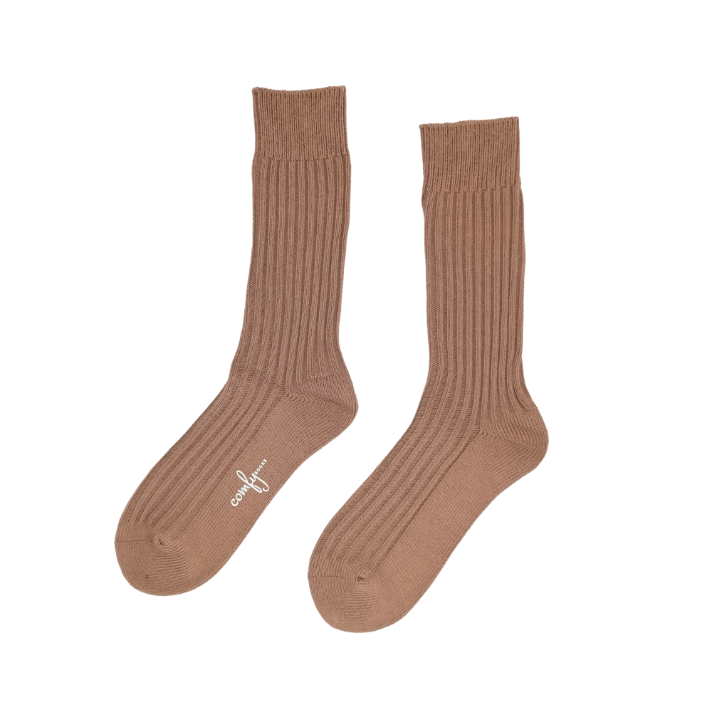 alfred hand knitted socks toffee color Comfysocks