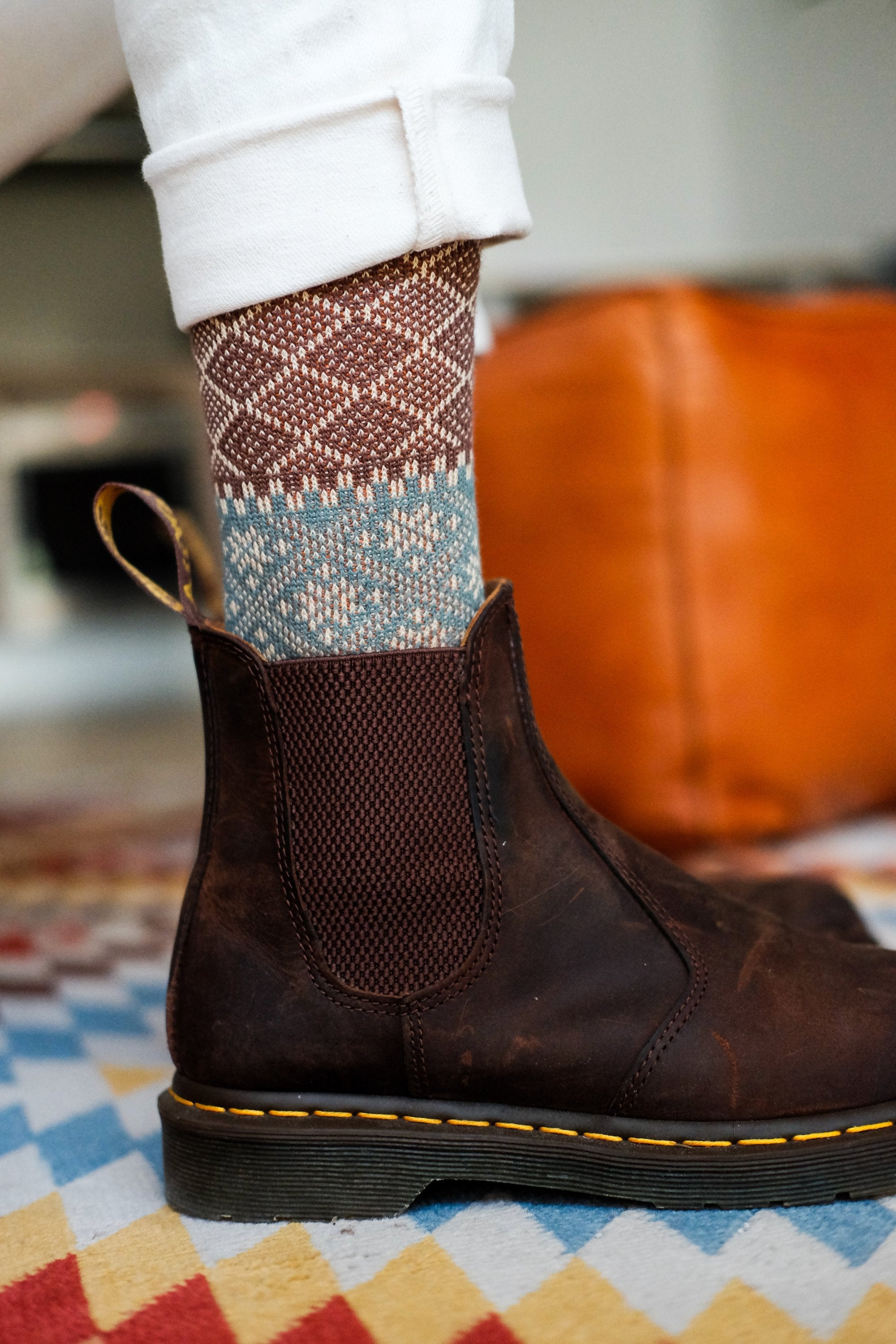 Fatima brown socks with dr martens Comfysocks