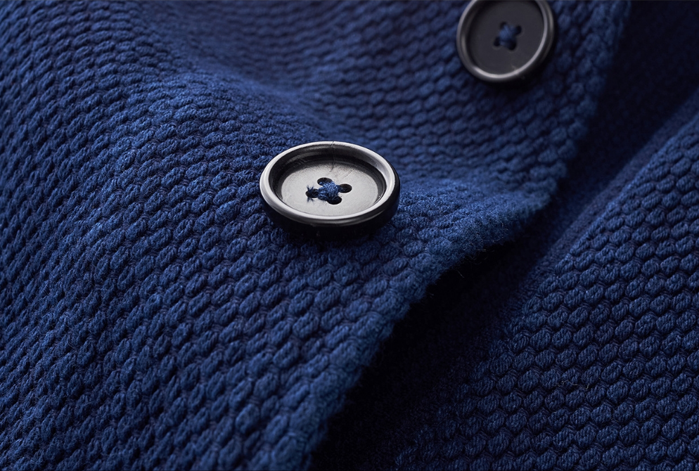 Indigo Tye Dye French Workwear Coat
