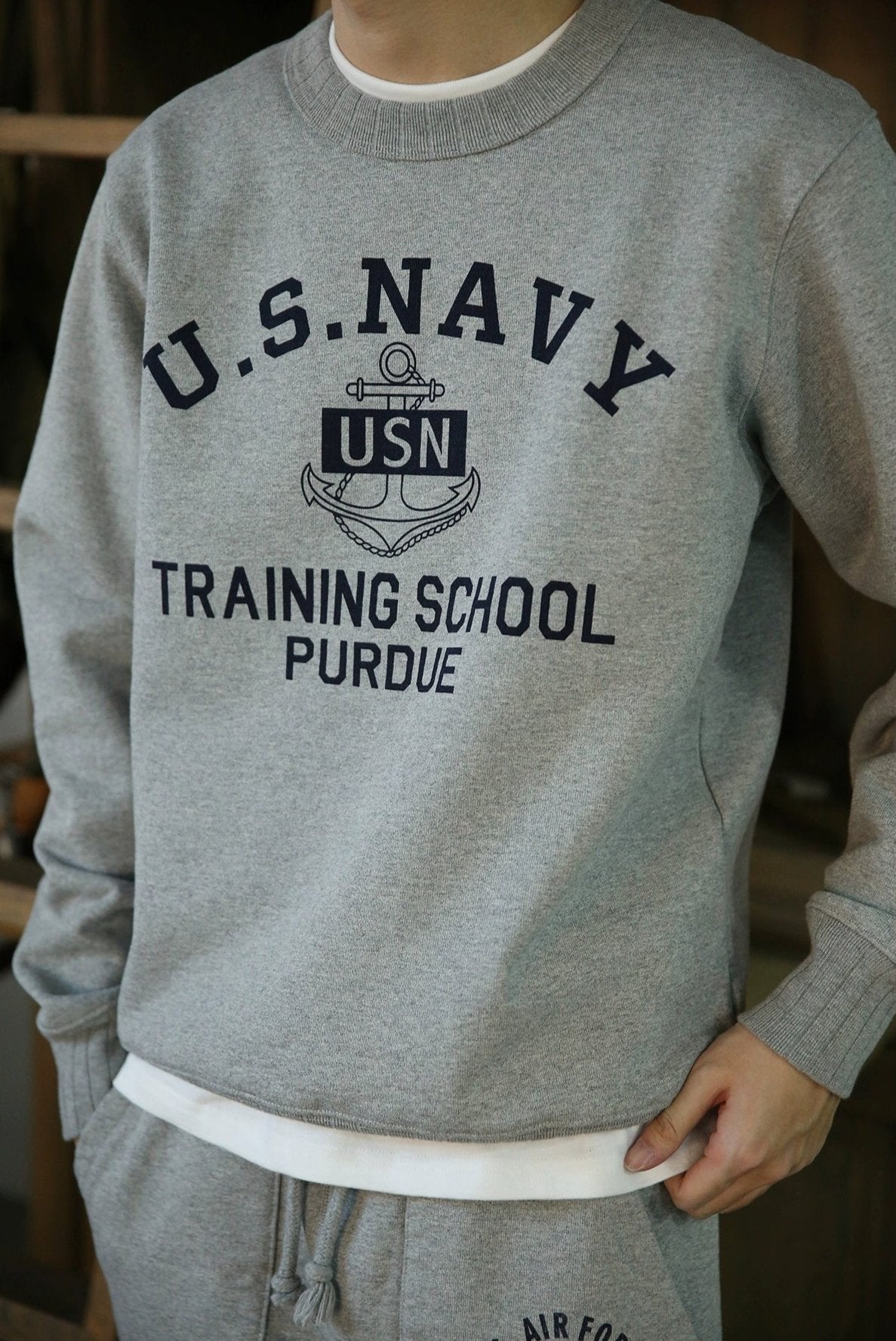 U.S. NAVY Training School Purdue Vintage Crewneck Sweatshirt