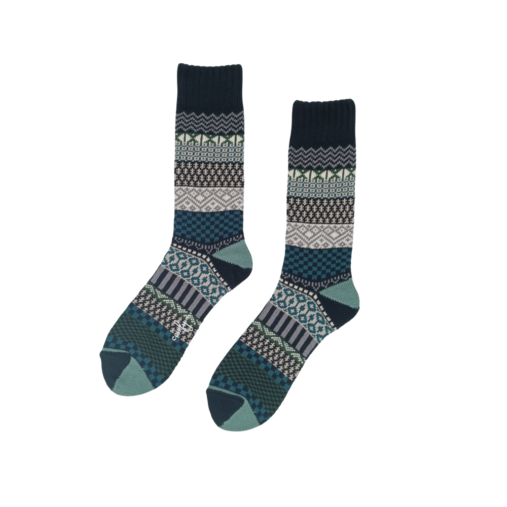 Wonderland black tribal men socks