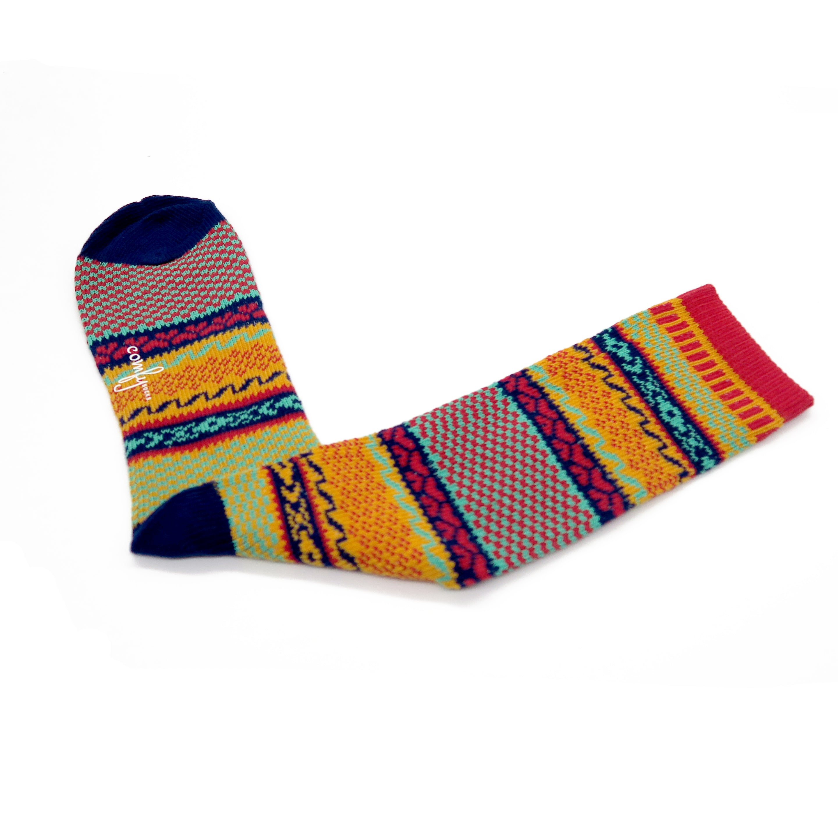 aka tribal socks - red tribal pattern socks Comfysocks