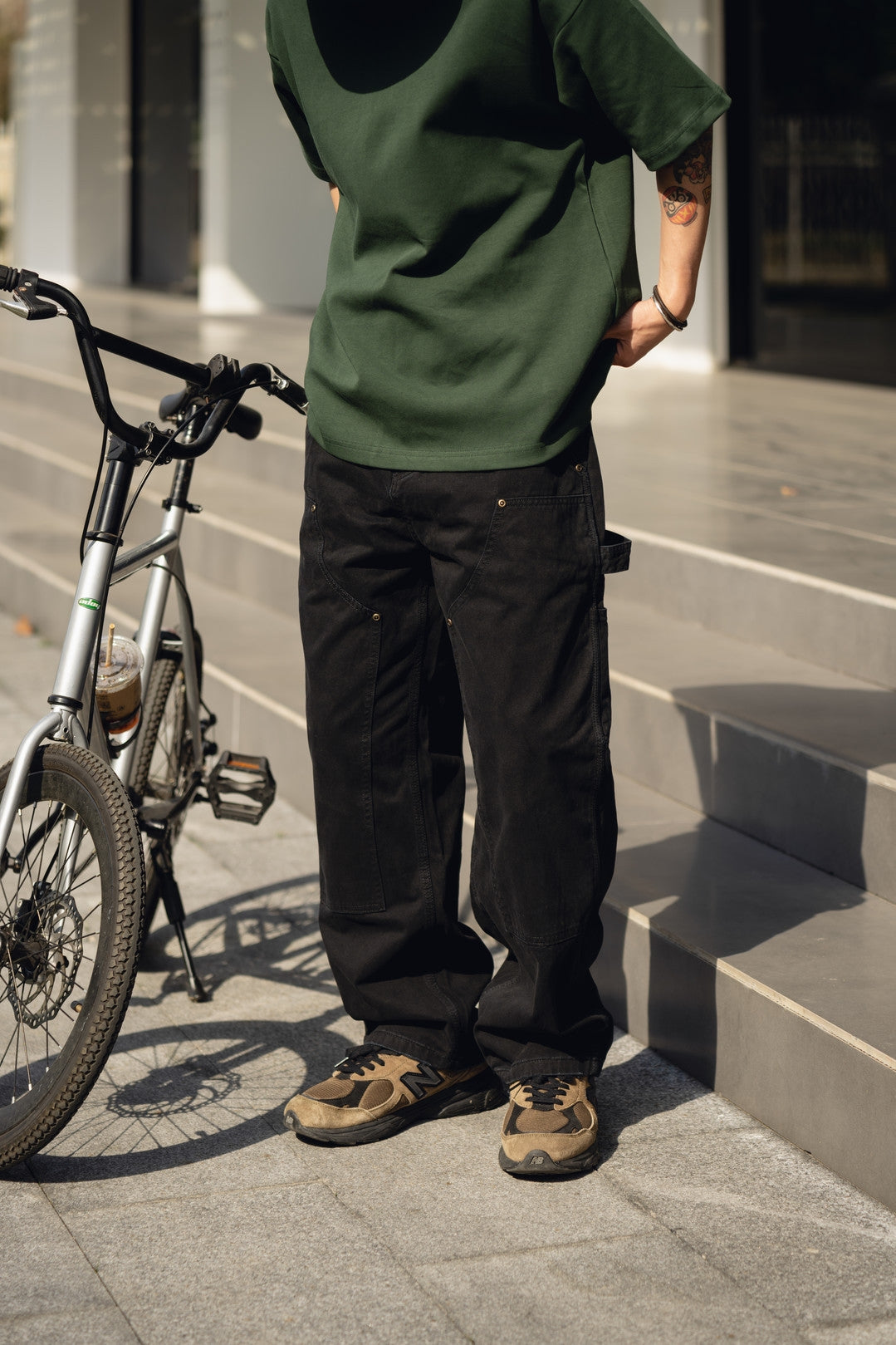 distressed retro pants black- Comfyscks