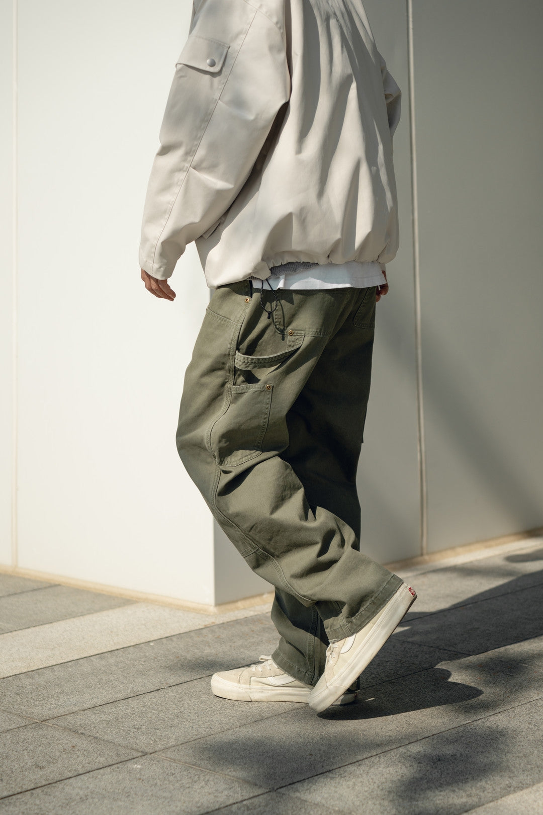 distressed retro pants green- Comfyscks