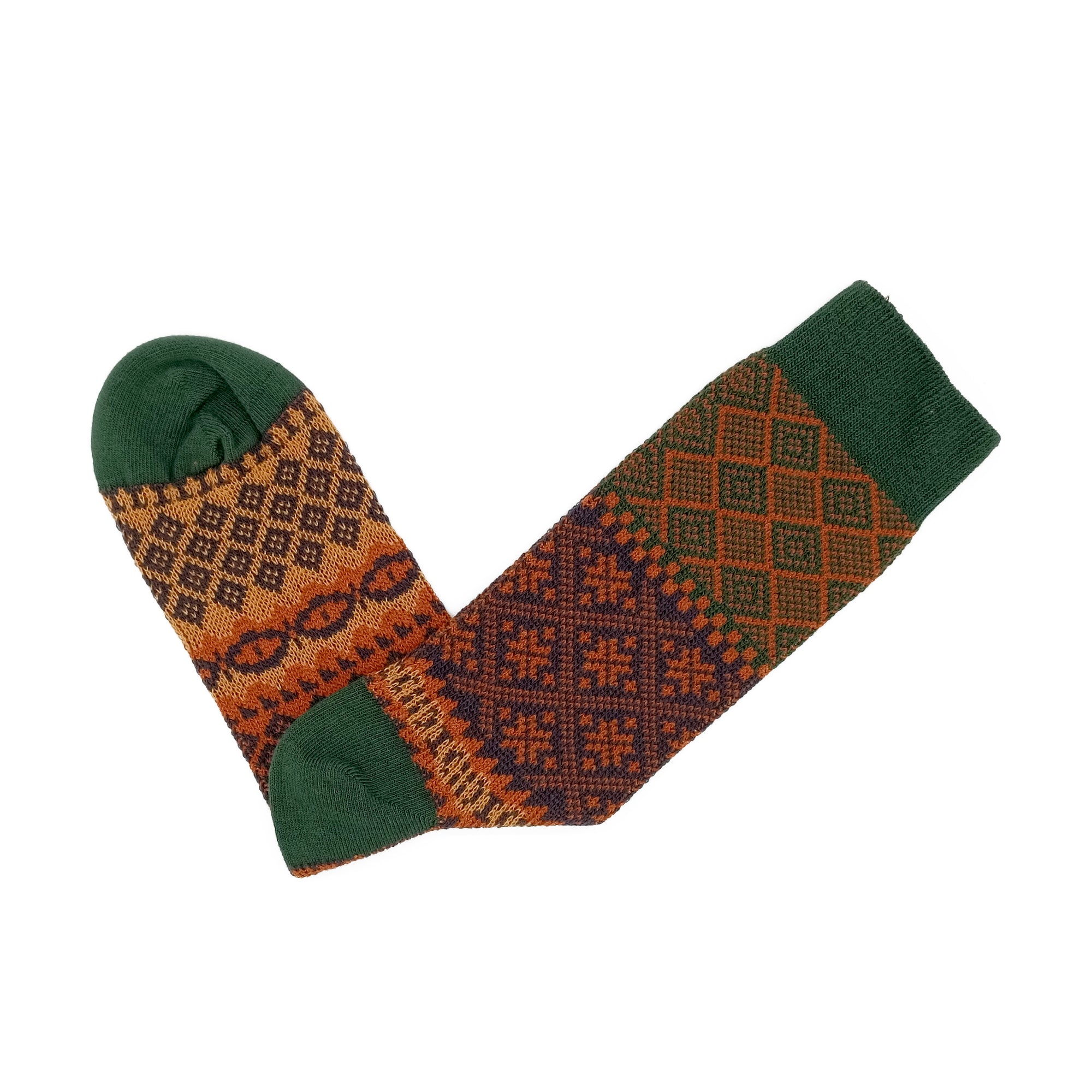 fatima-green-sock-tribal-pattern-comfysocks