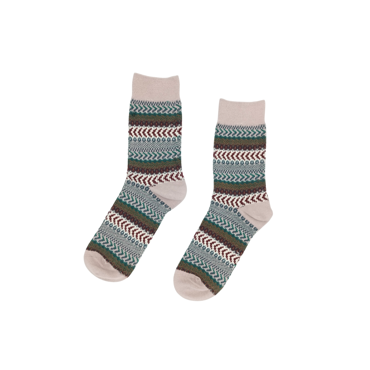 flecha beige tribal pattern sock