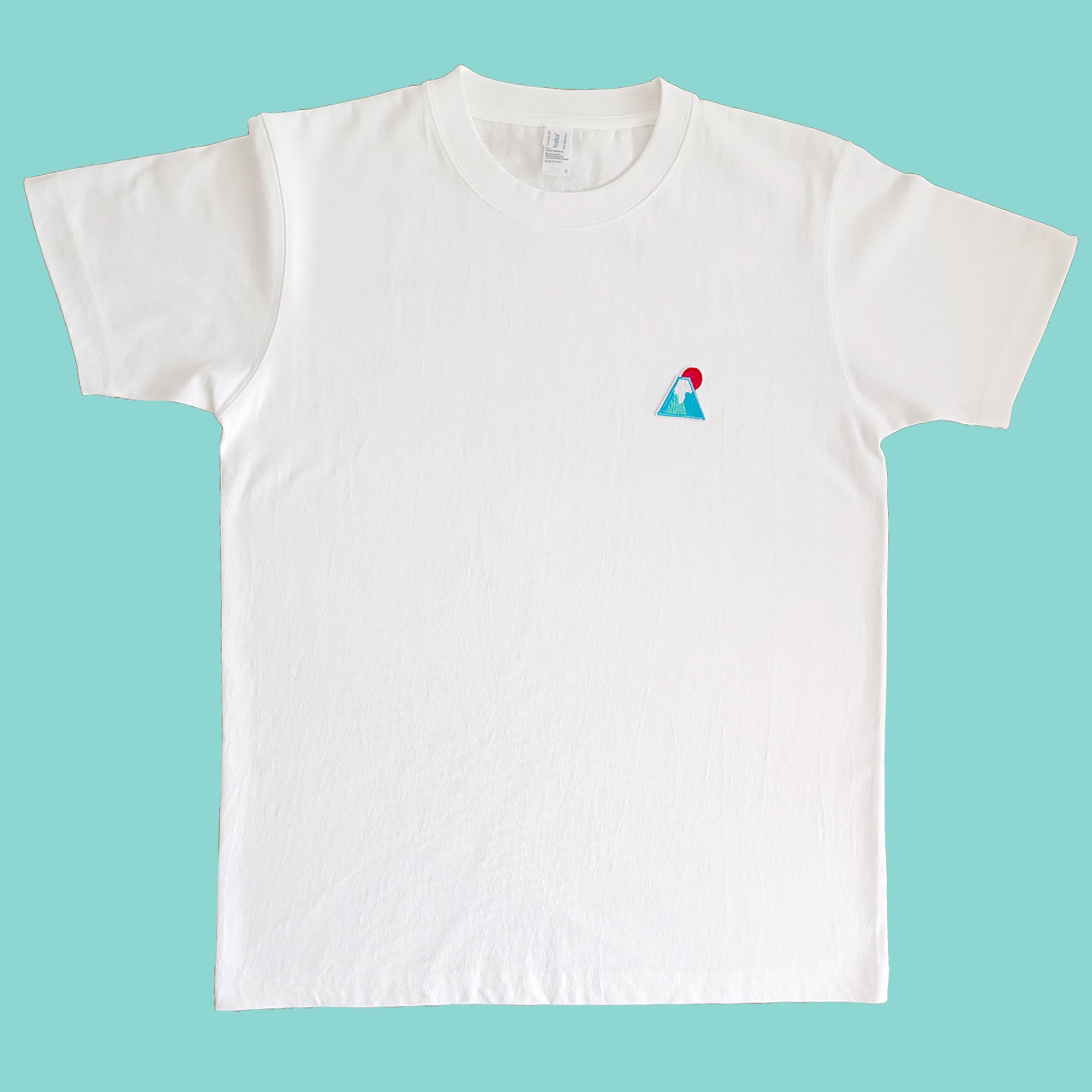 Mt Fuji Embroidery Unisex Crew T shirt Comfysocks