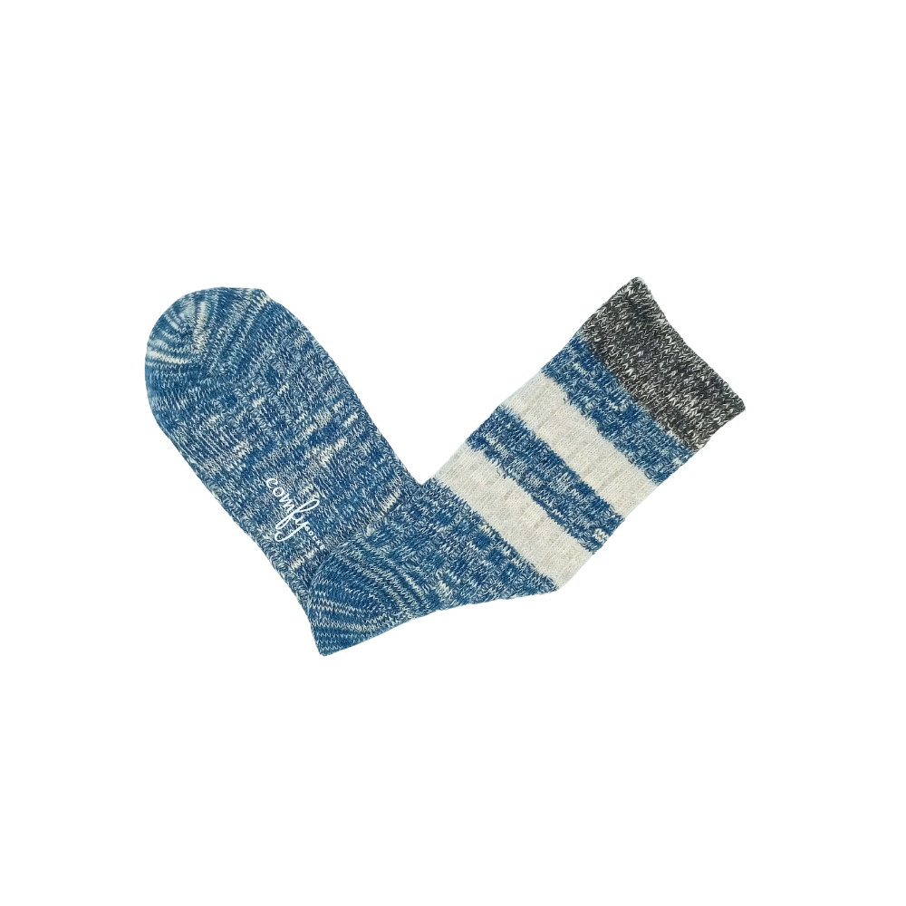 haku crew striped socks blue