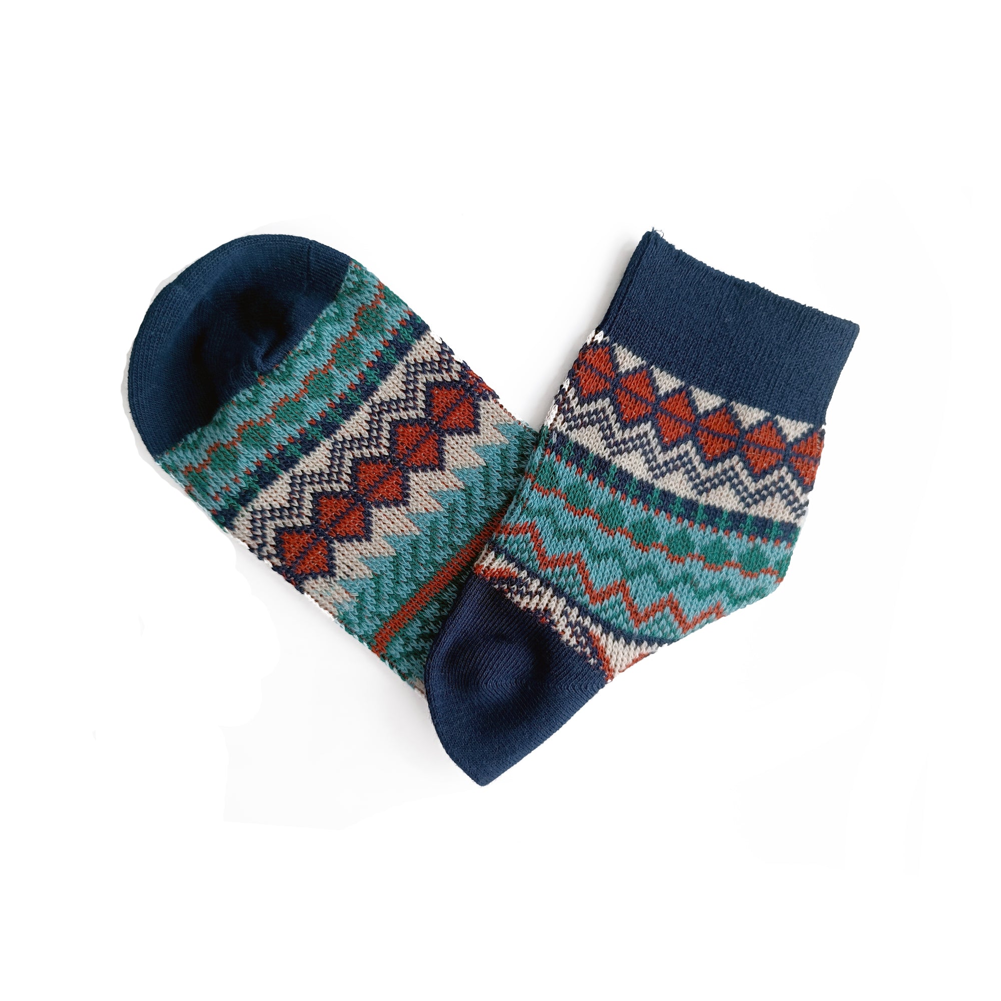 Kanazawa Blue ankle socks styled with white sneakers and blue details.