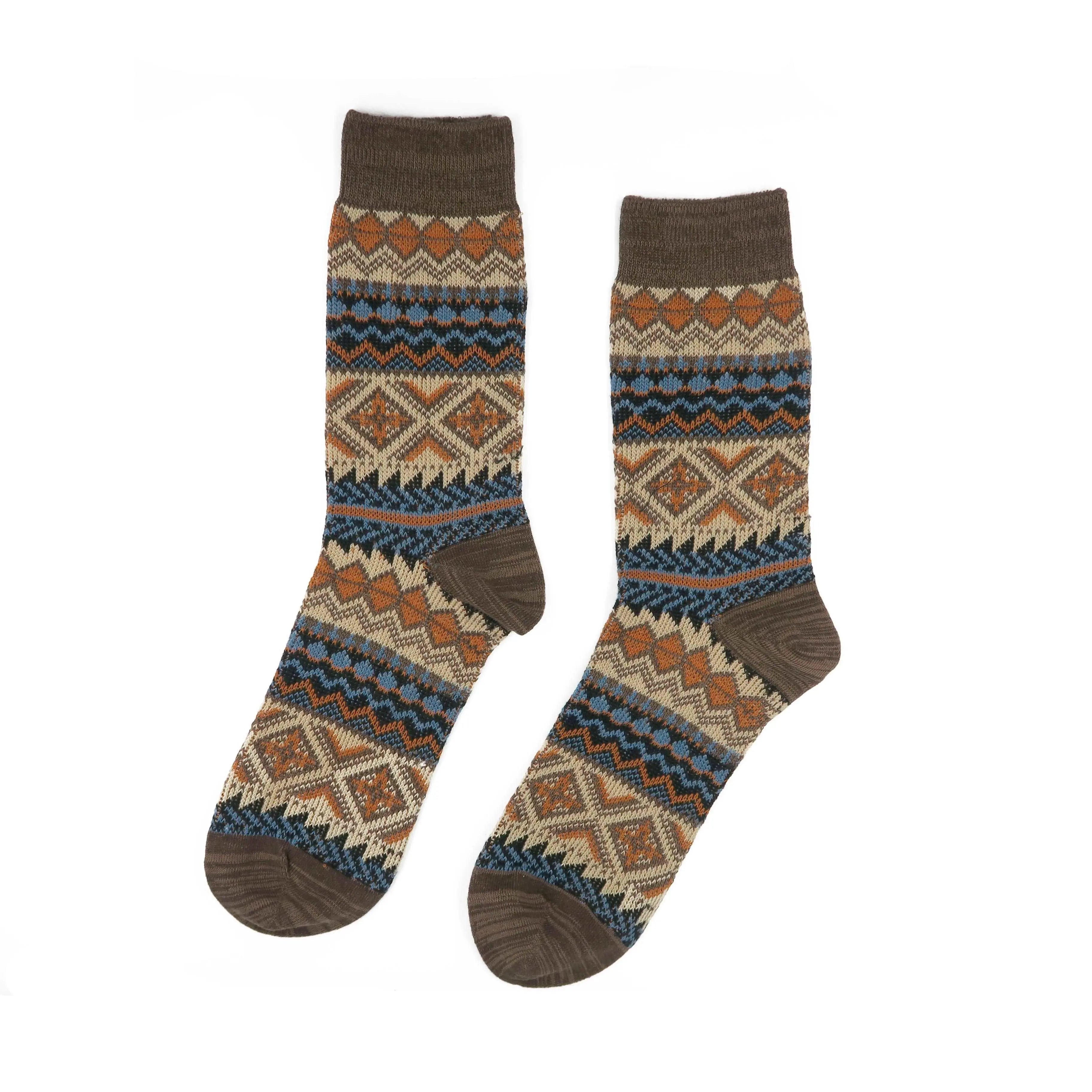 kanazawa brown tribal socks Comfysocks