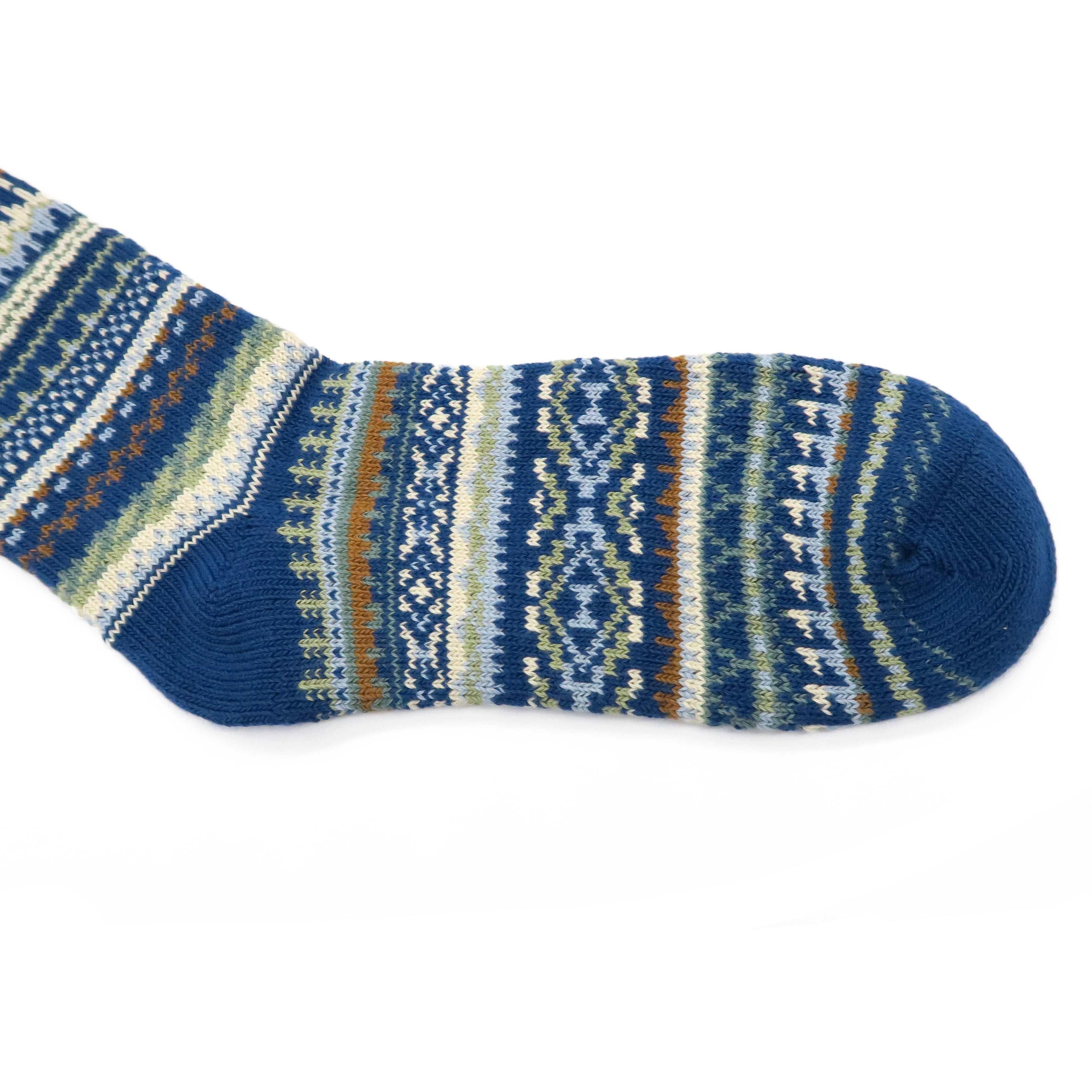 kuki blue - tribal stripe pattern socks COMFYSOCKS