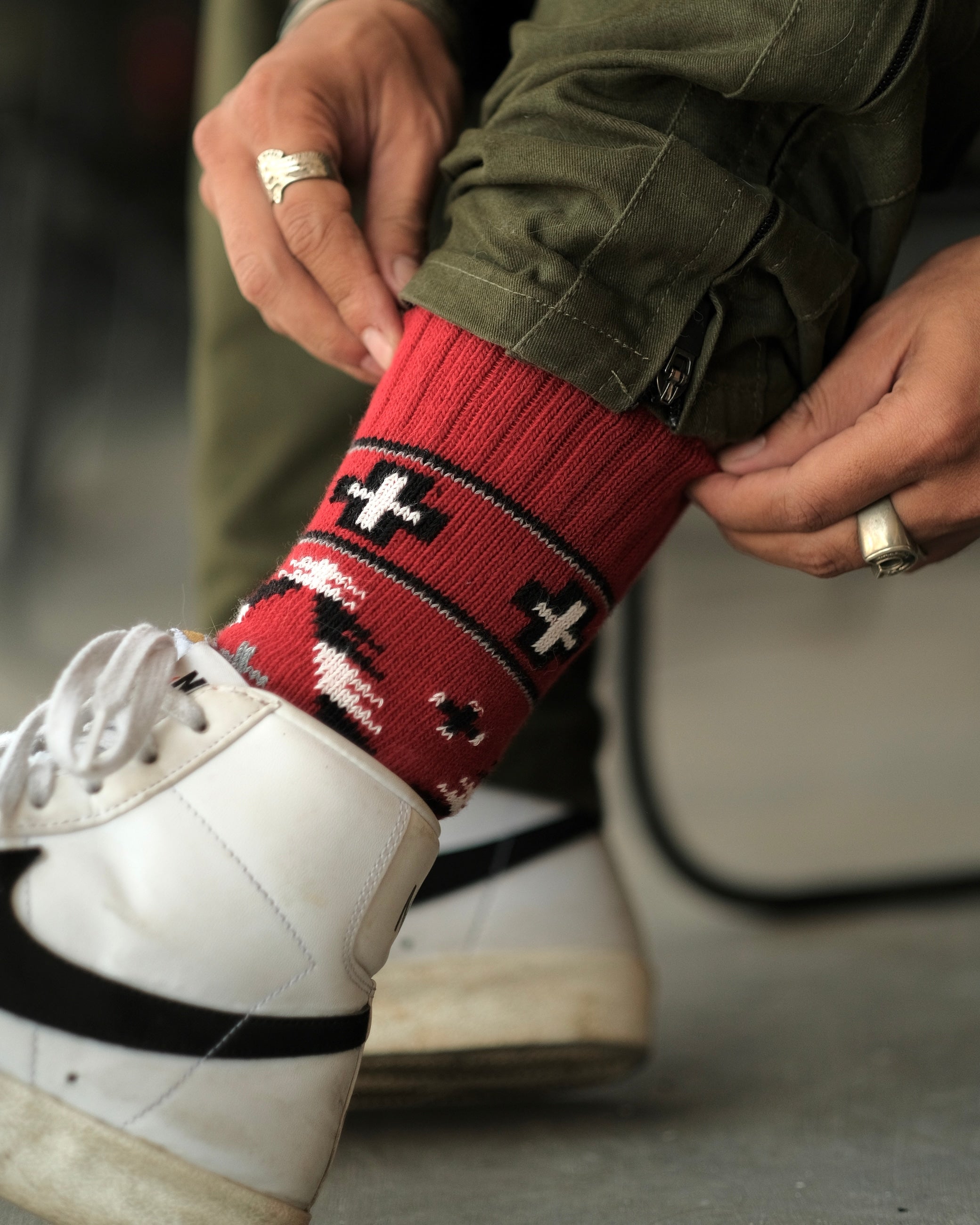 Oscura Sock - Red Comfysocks