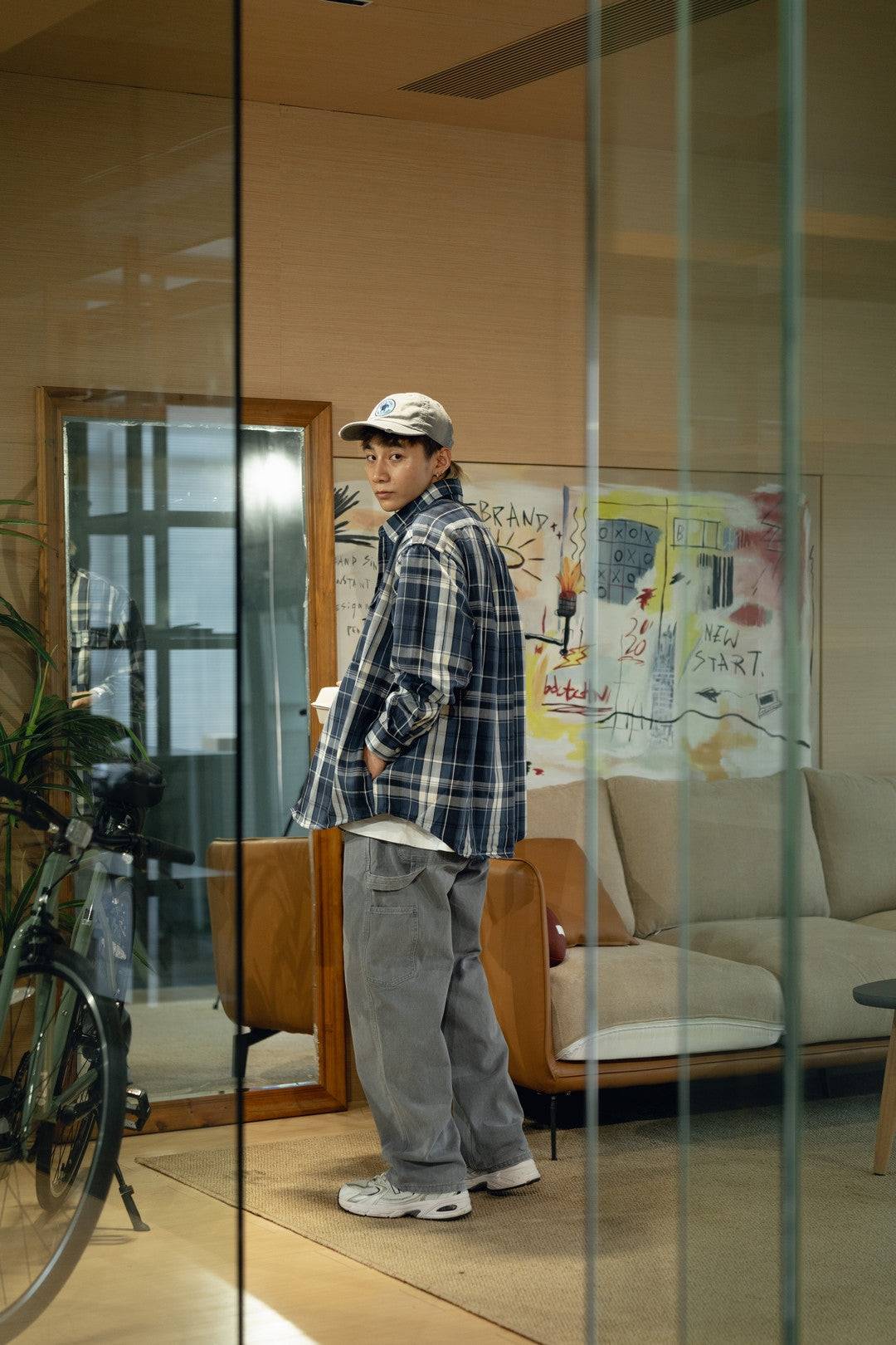 Vintage washed cargo pants
