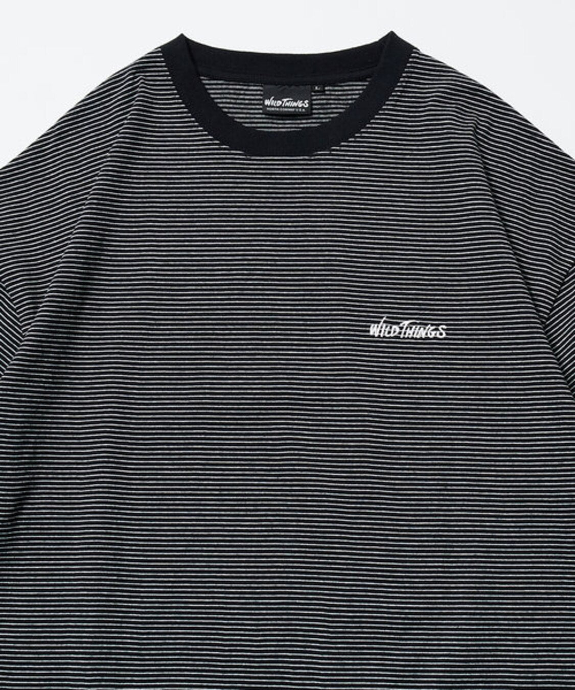 WILD THINGS x FREAK'S STORE Exclusive Micro-Stripe Logo T-Shirt