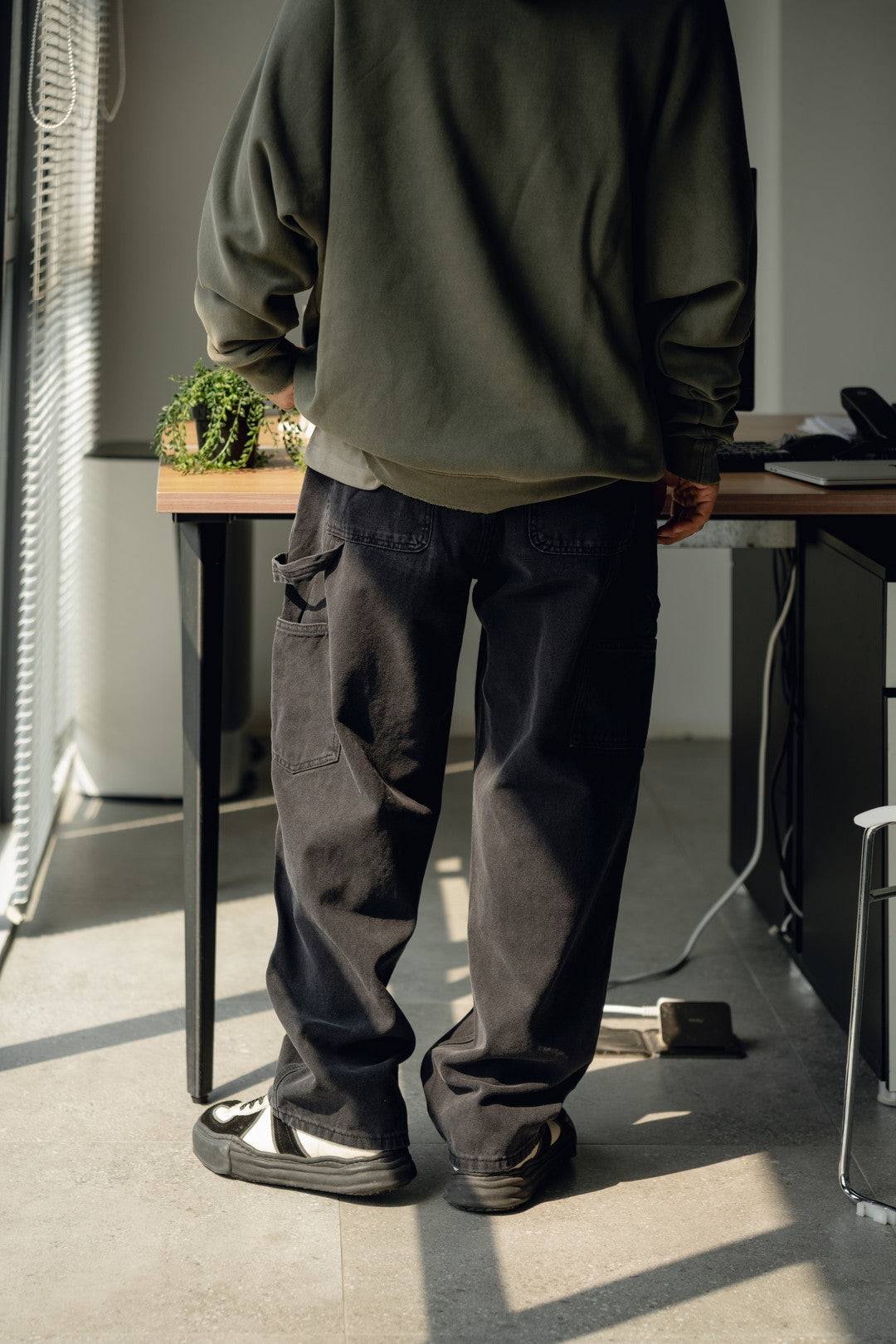Vintage washed cargo pants