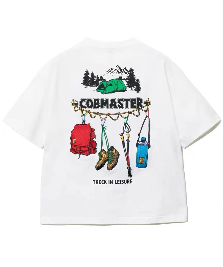 Cobmaster "Trekking Tools" Embroidered Graphic Tee | Quick-Drying Outdoor T-Shirt