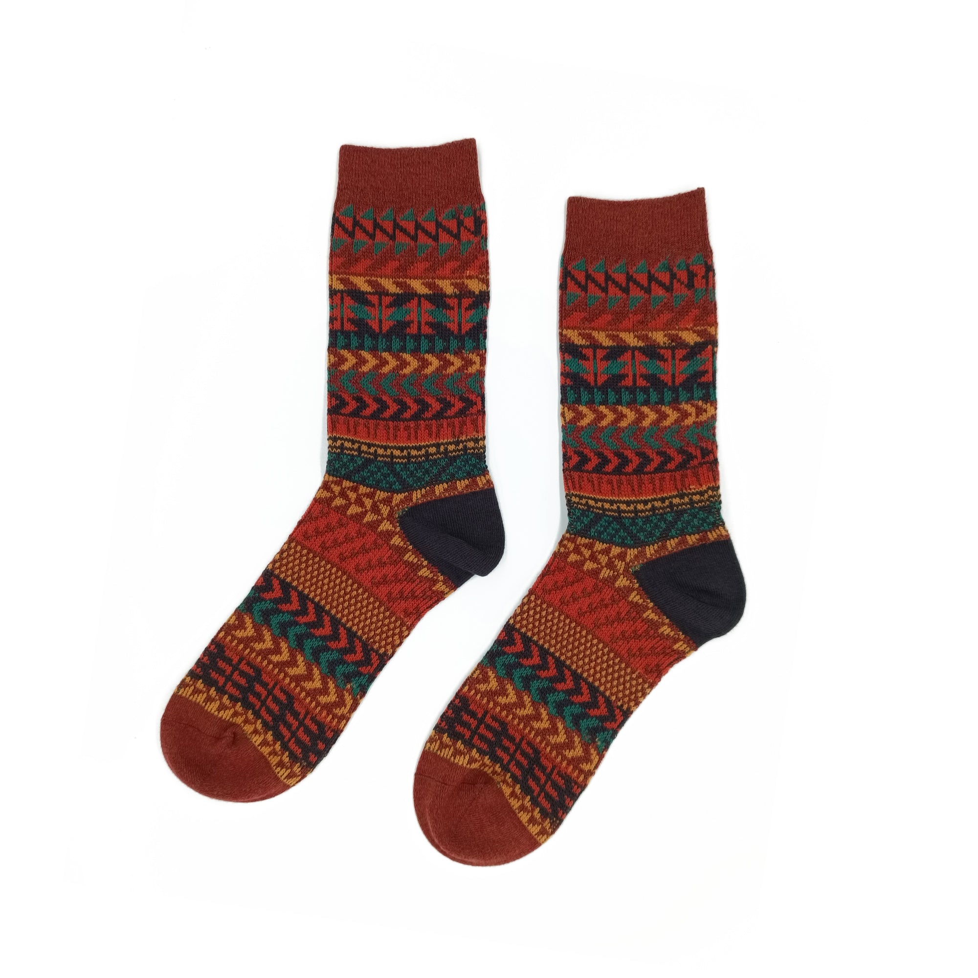 Rolu african tribal pattern red sock Comfysocks