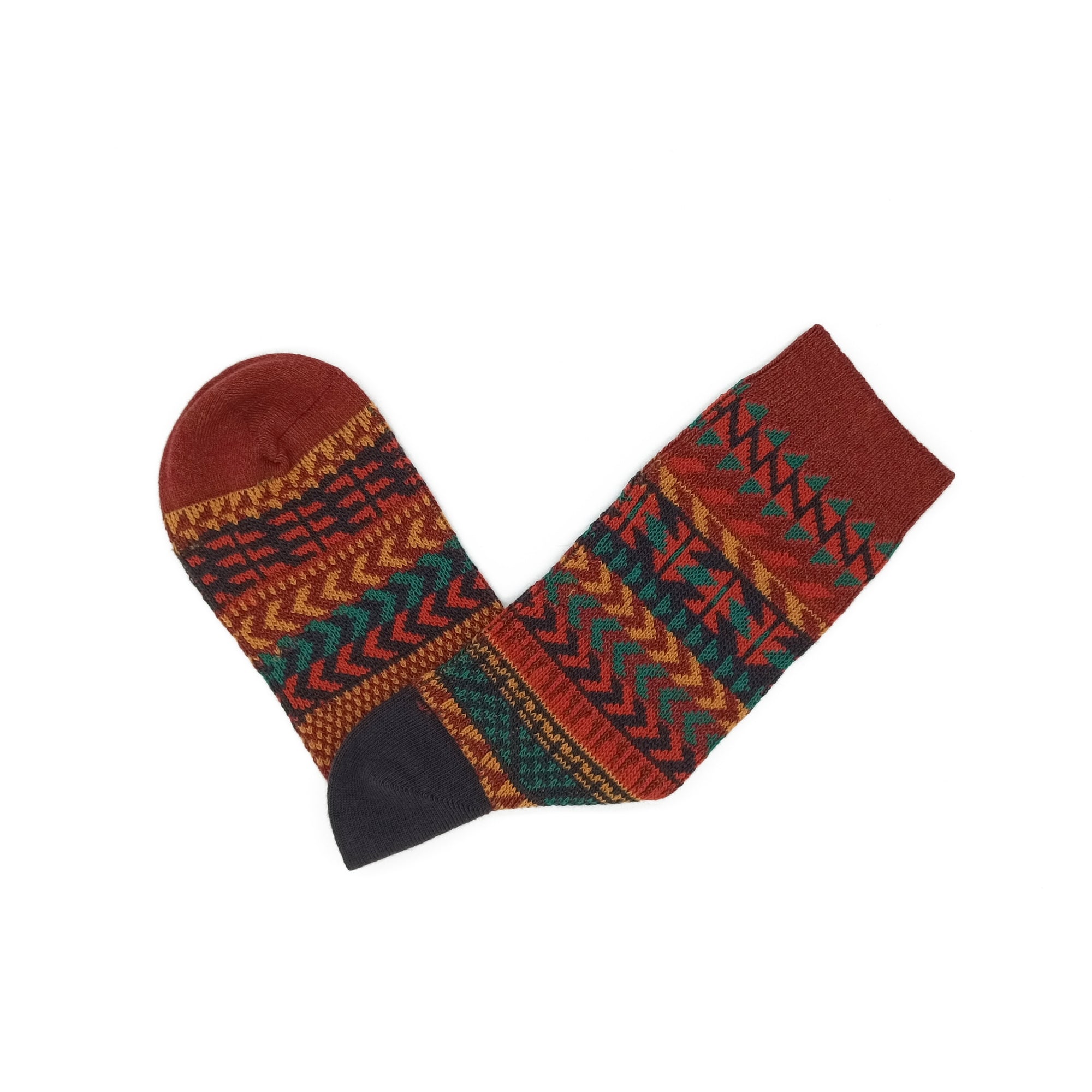 Rolu african tribal pattern red sock Comfysocks