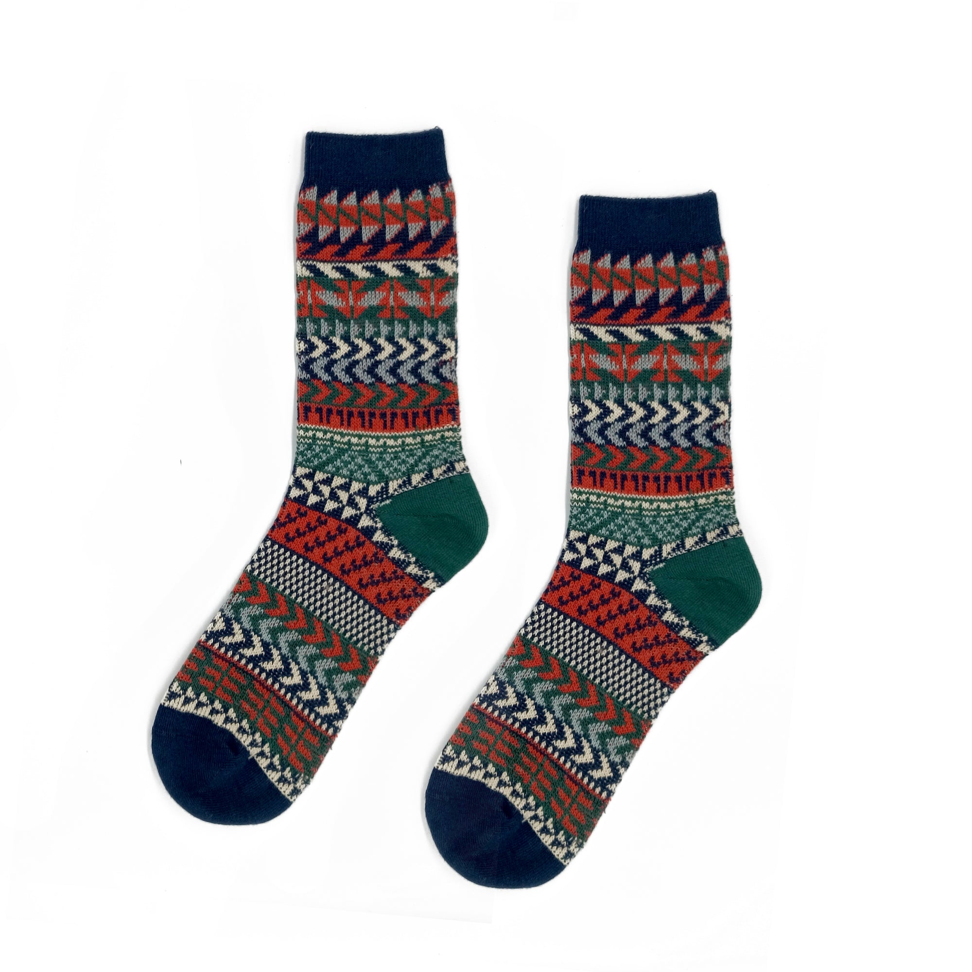 roku navy socks tribal pattern comfysocks