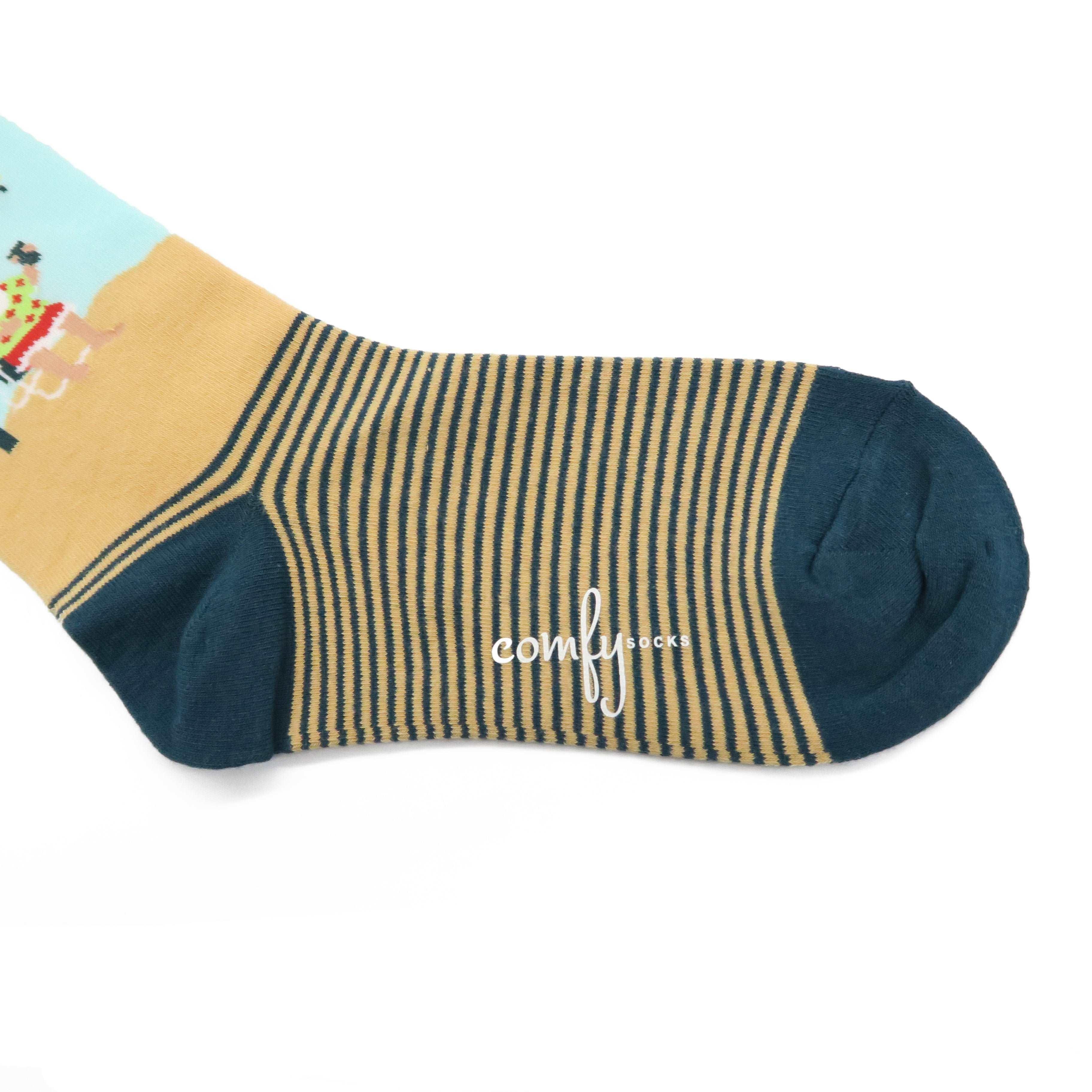 Santa taking selfie on the beach Sock