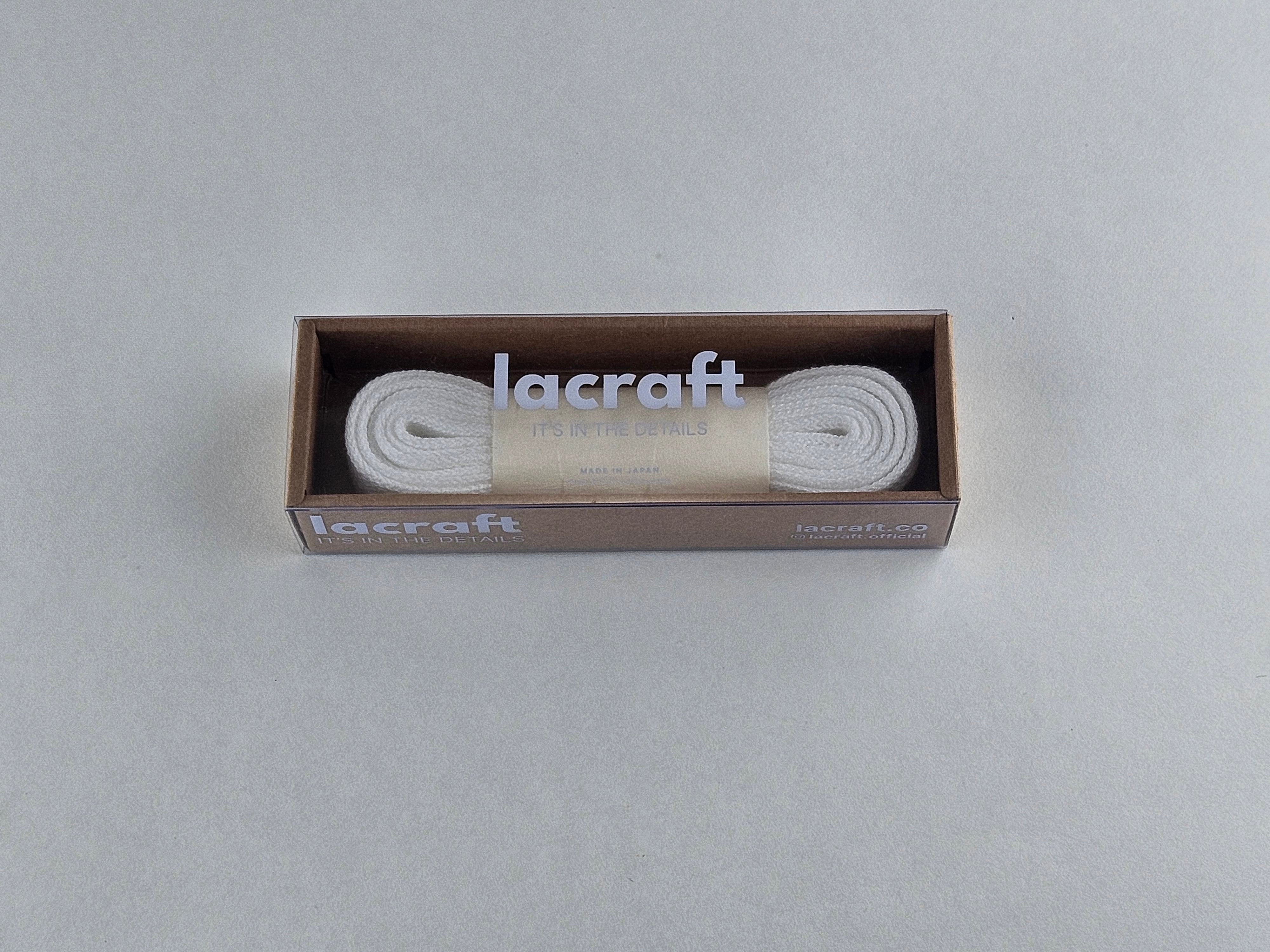 WHITE SINGLE LAYER COTTON SHOELACES