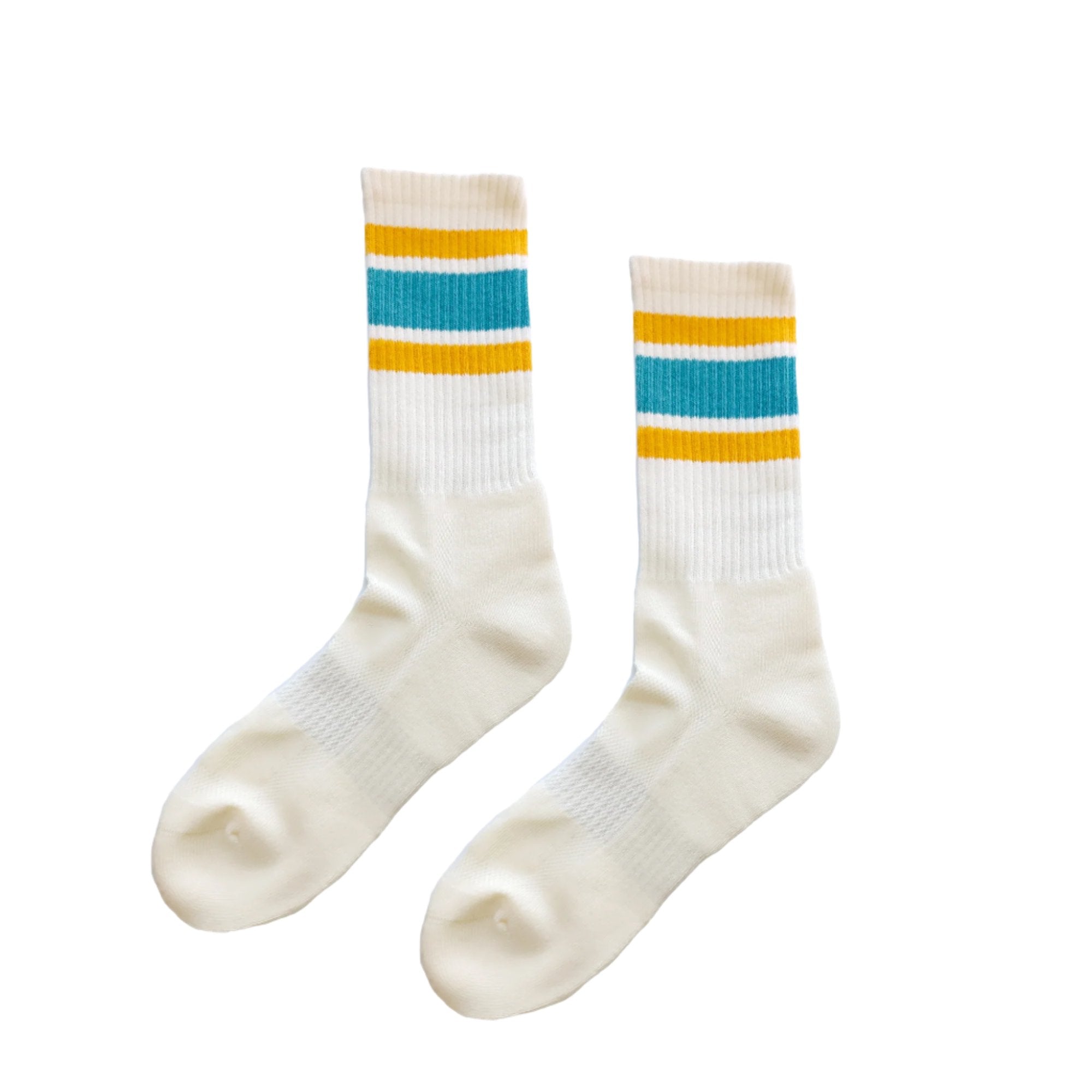 Retro sporty stipe yellow and blue