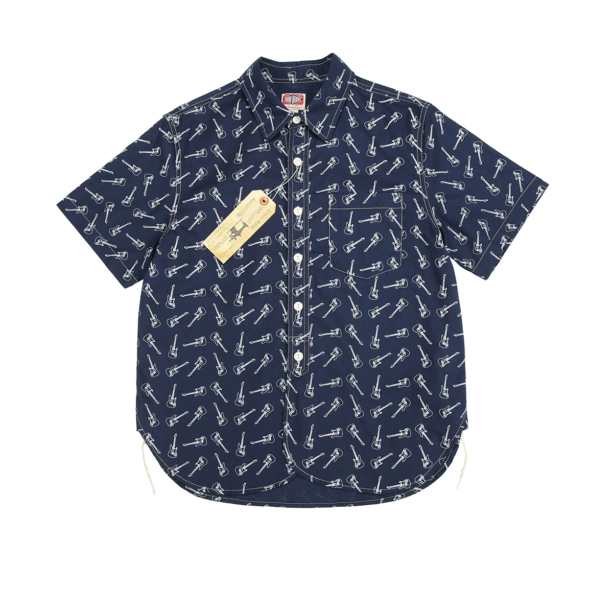 Vintage Wabash Guitar Print Work Shirt