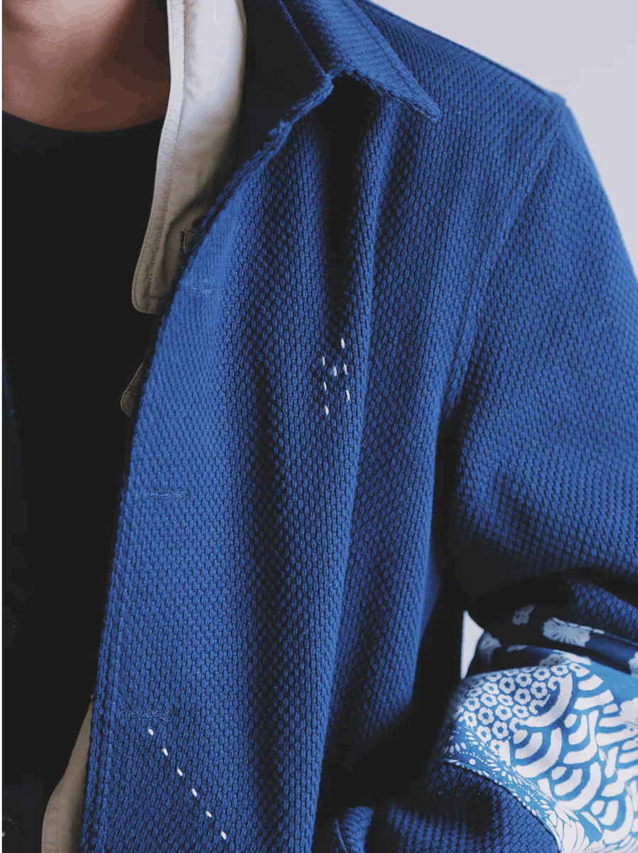 Indigo Kendo Material Coat