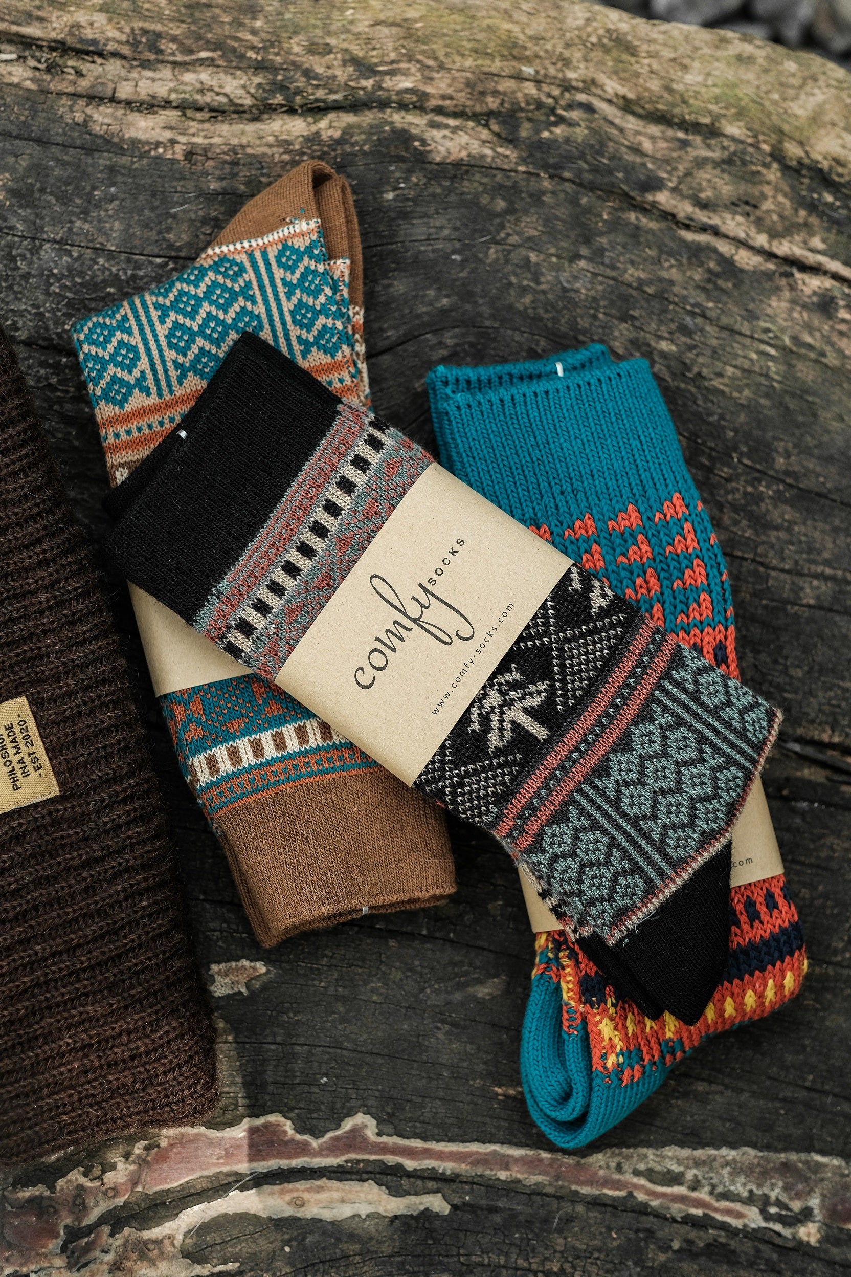 tribal pattern socks