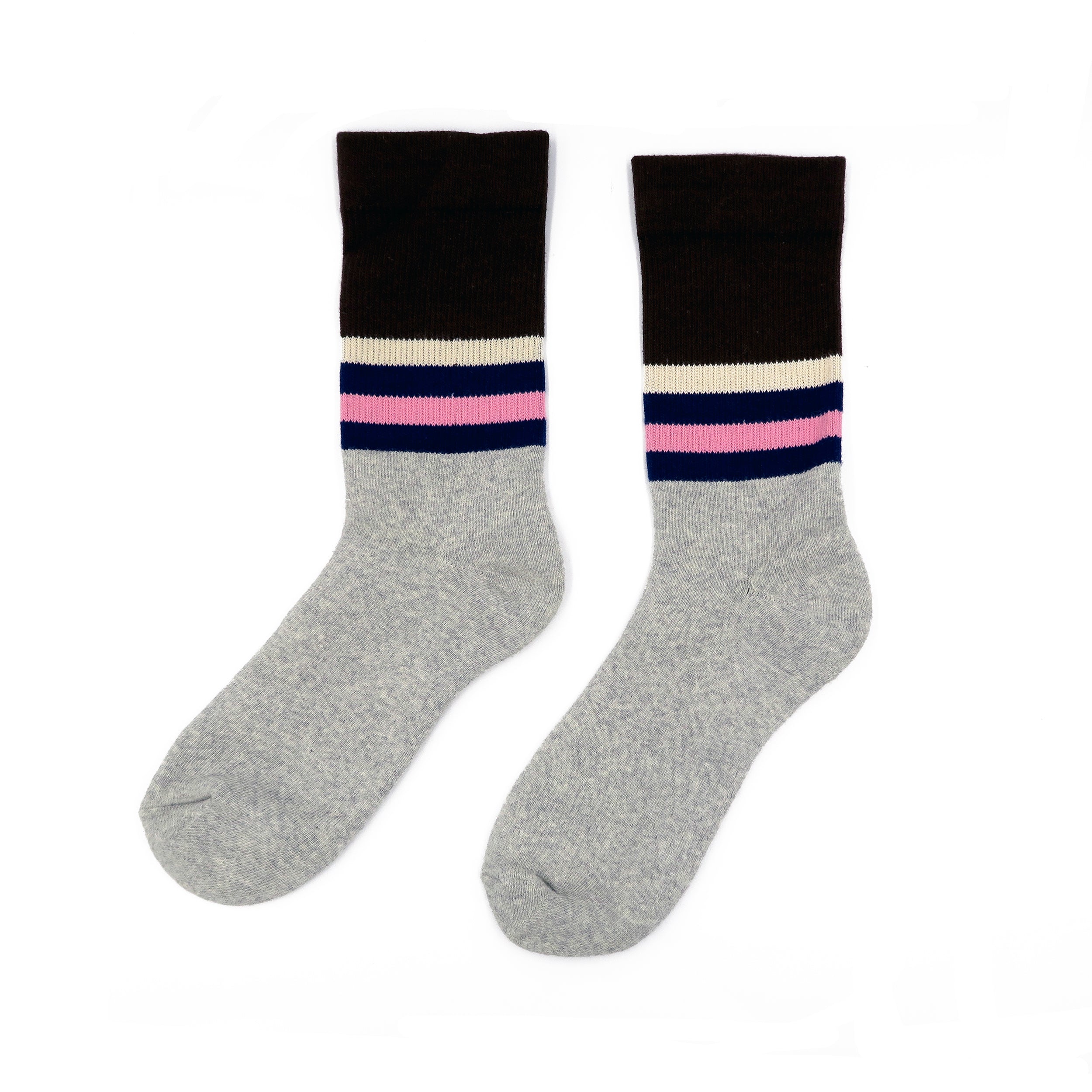 vintage stripe brown socks - comfysocks