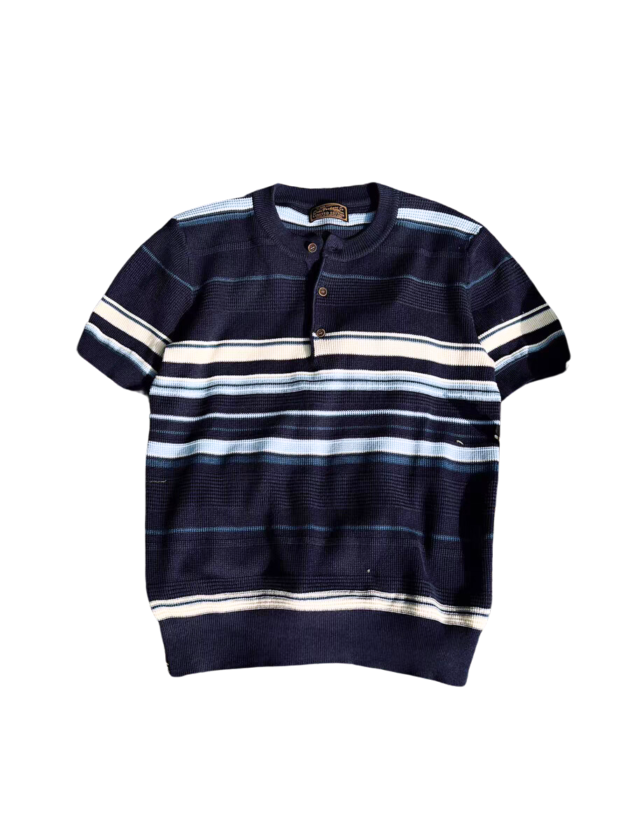 Tencel knitted Striped Navy t-shirt Comfysocks