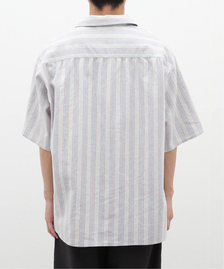 Your New Summer Go-To: The European Flax Blend Striped Open Collar Shirt