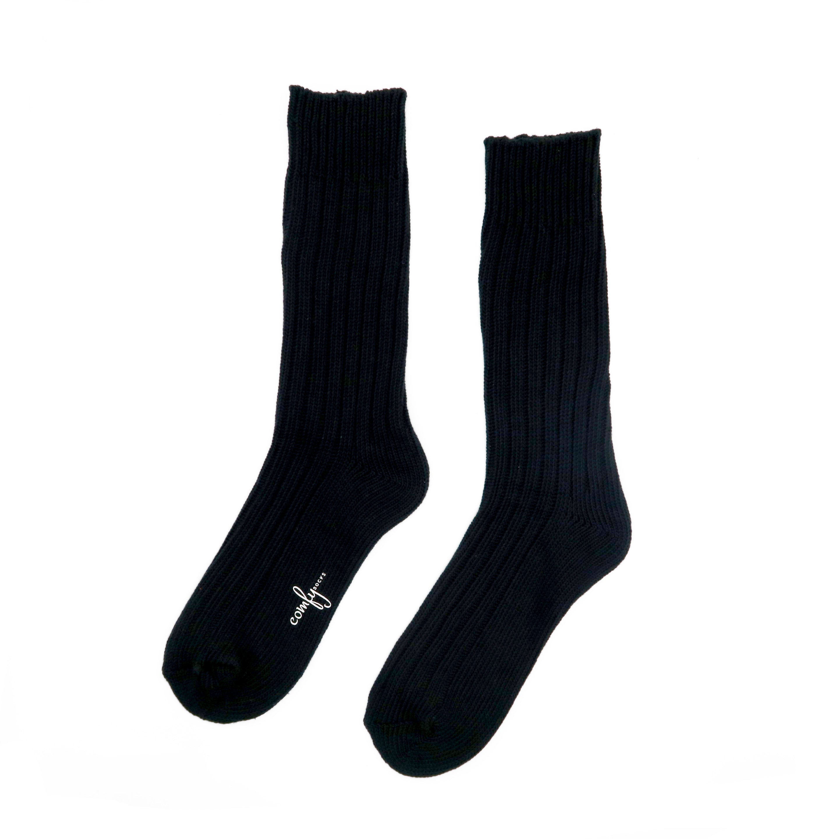 alfred knitted socks - black color - comfysocks