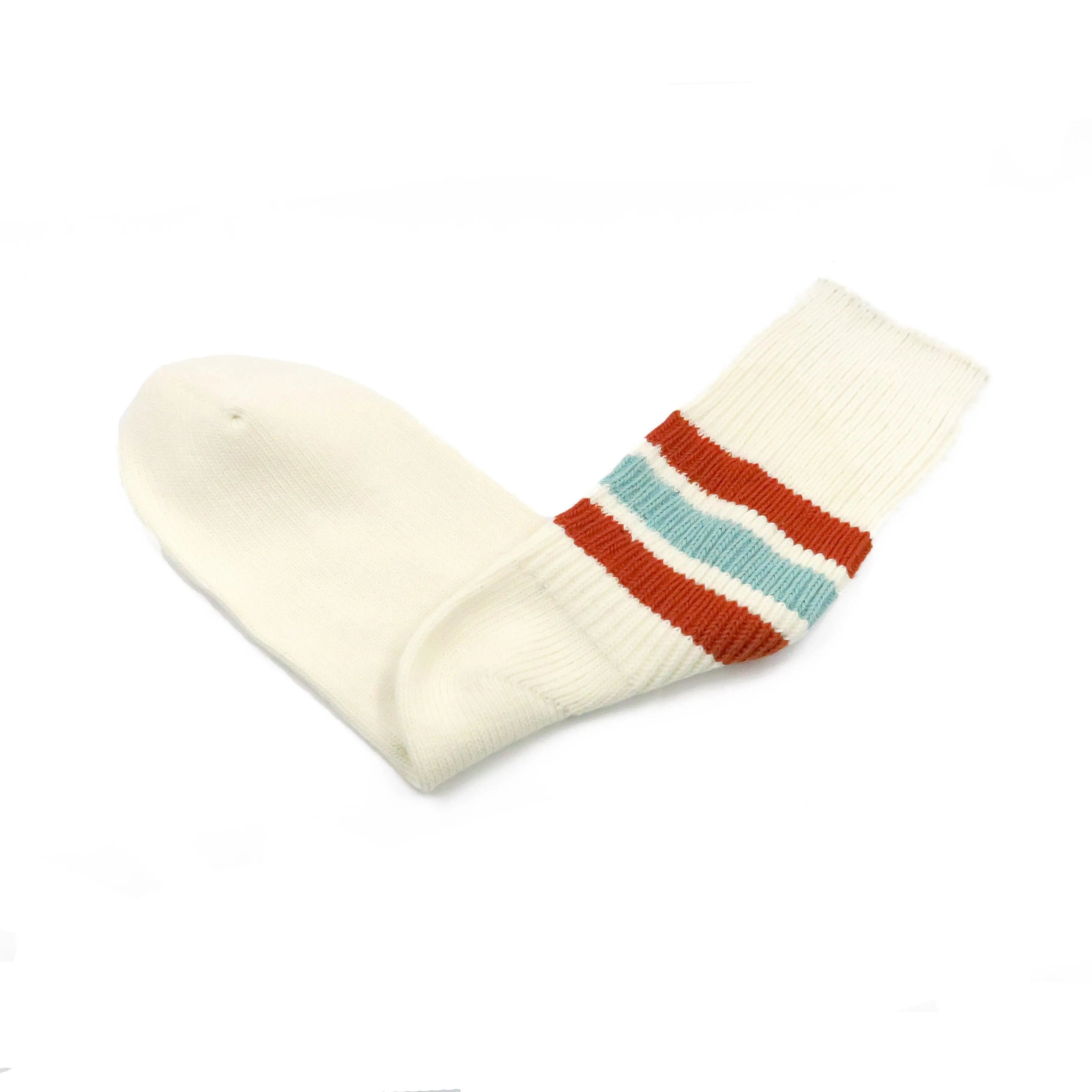 old school white striped sock