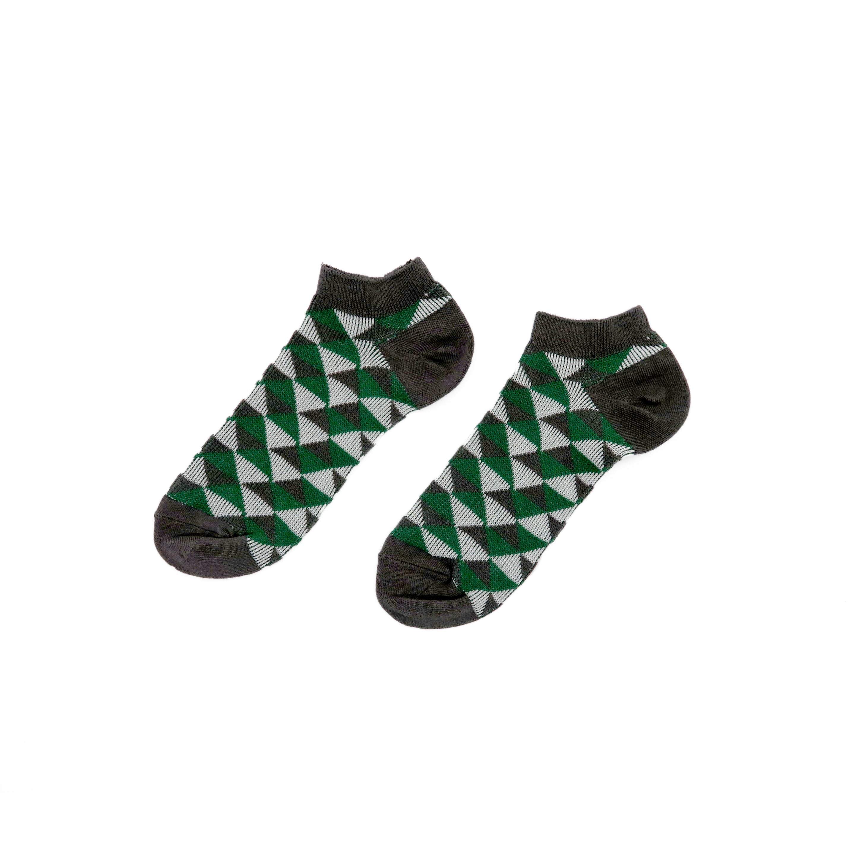 triangle green low ankle sock