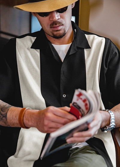 Black and white cuban shirt