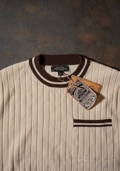 Vintage Knitted T-shirt - Chest Pocket Comfysocks