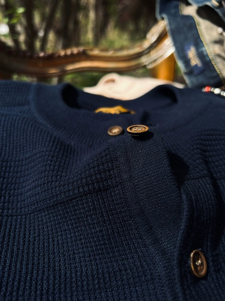 Kaze - Knitted Henly Collar Shirt Comfysocks