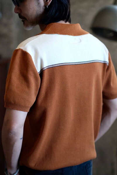 Klish - VIntage Collar Shirt in Brown and White
