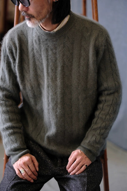 Brushed Merino Cable Knit