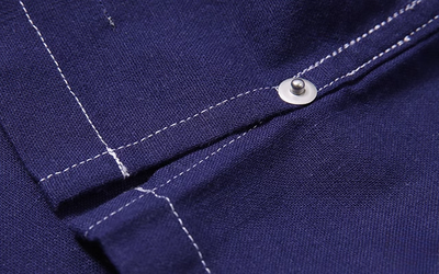 Aoi - 靛藍棉麻短袖工作襯衫