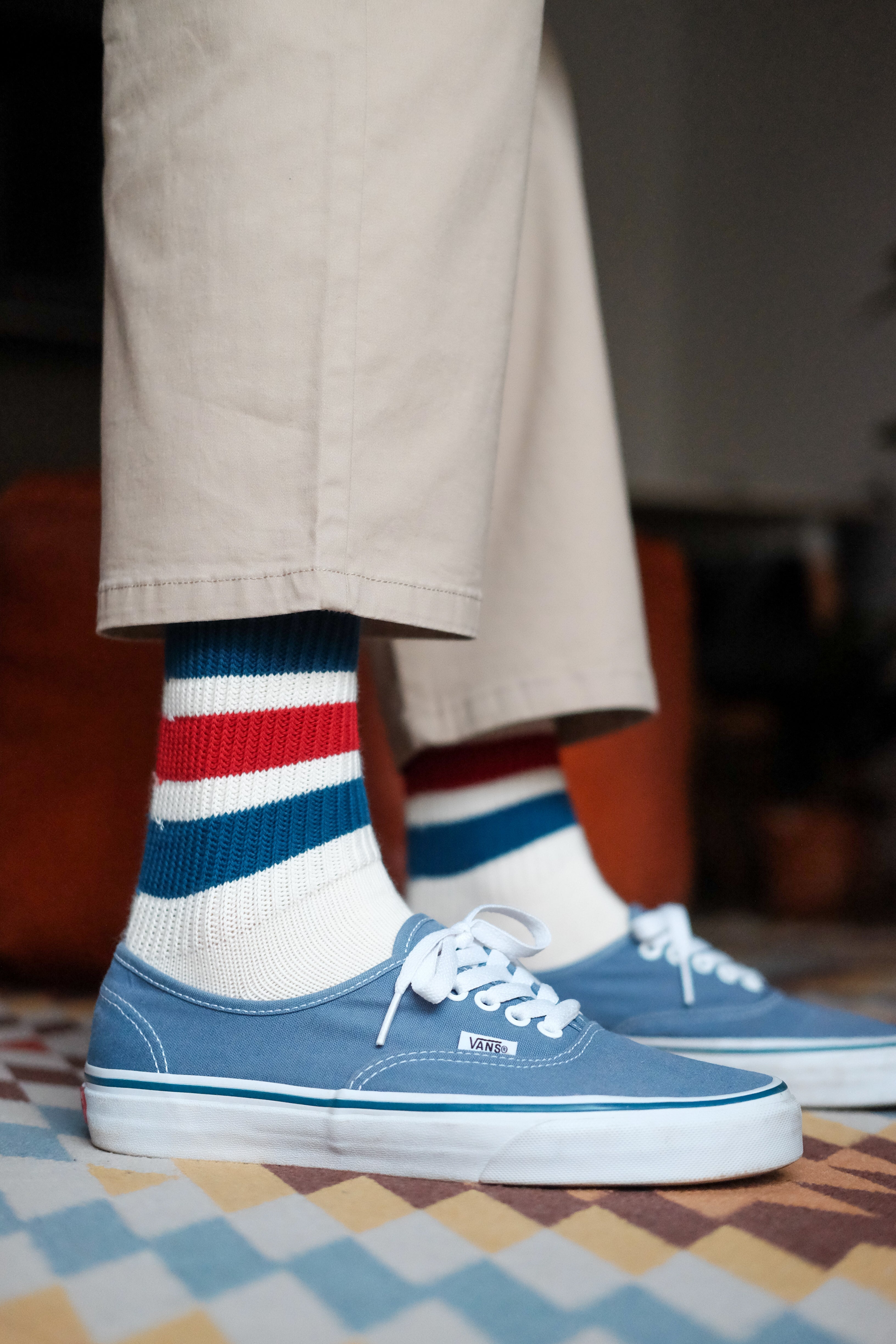 Riki Striped Socks  - Red