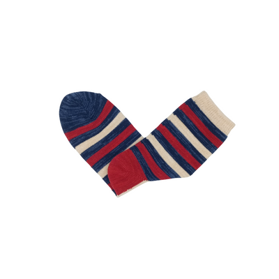 Rio Stripe Crew Socks – Navy