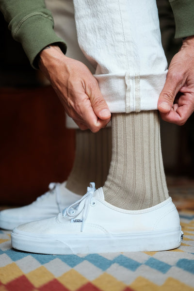 Alfred knitted socks - mist green comfysocks