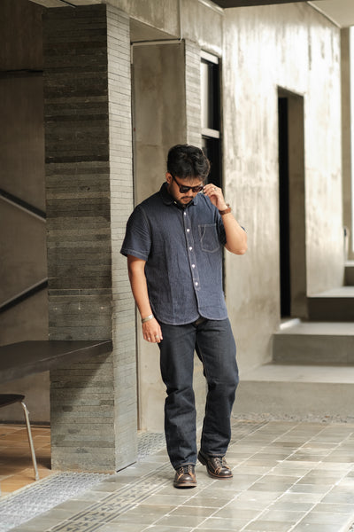 Camicia a righe Hikari – Stile da lavoro giapponese