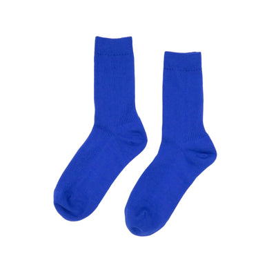 faye socks - bright blue crew socks Comfysocks