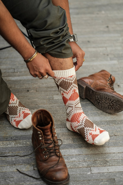 Franklin Socks  with red wing boots from Comfysocks